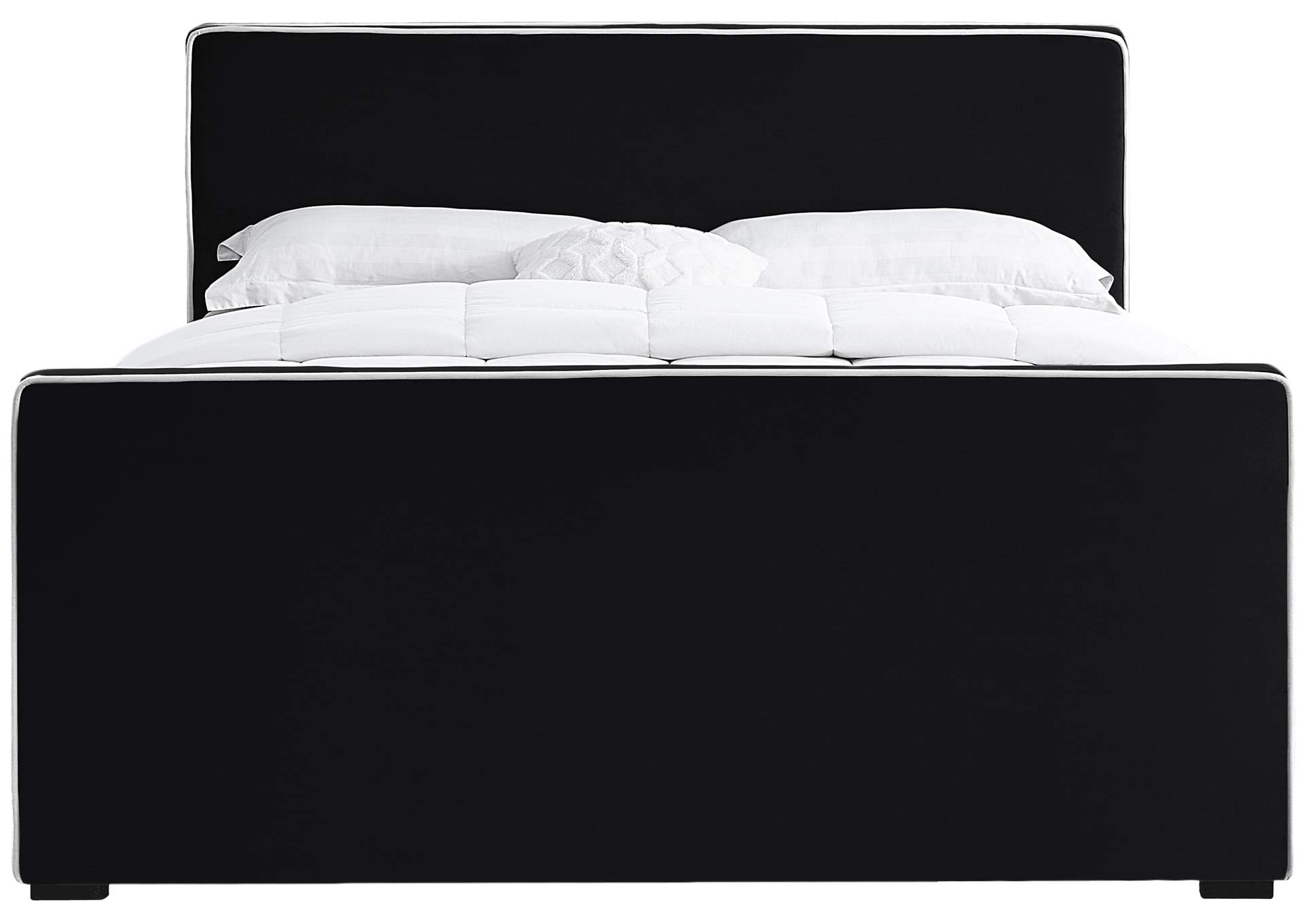 Dillard Black Velvet King Bed,Meridian Furniture