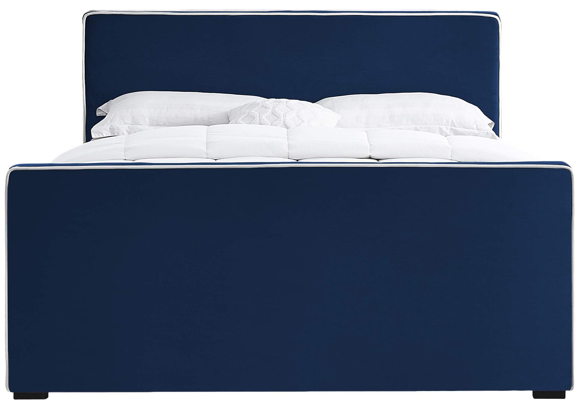 Dillard Navy Velvet Full Bed,Meridian Furniture