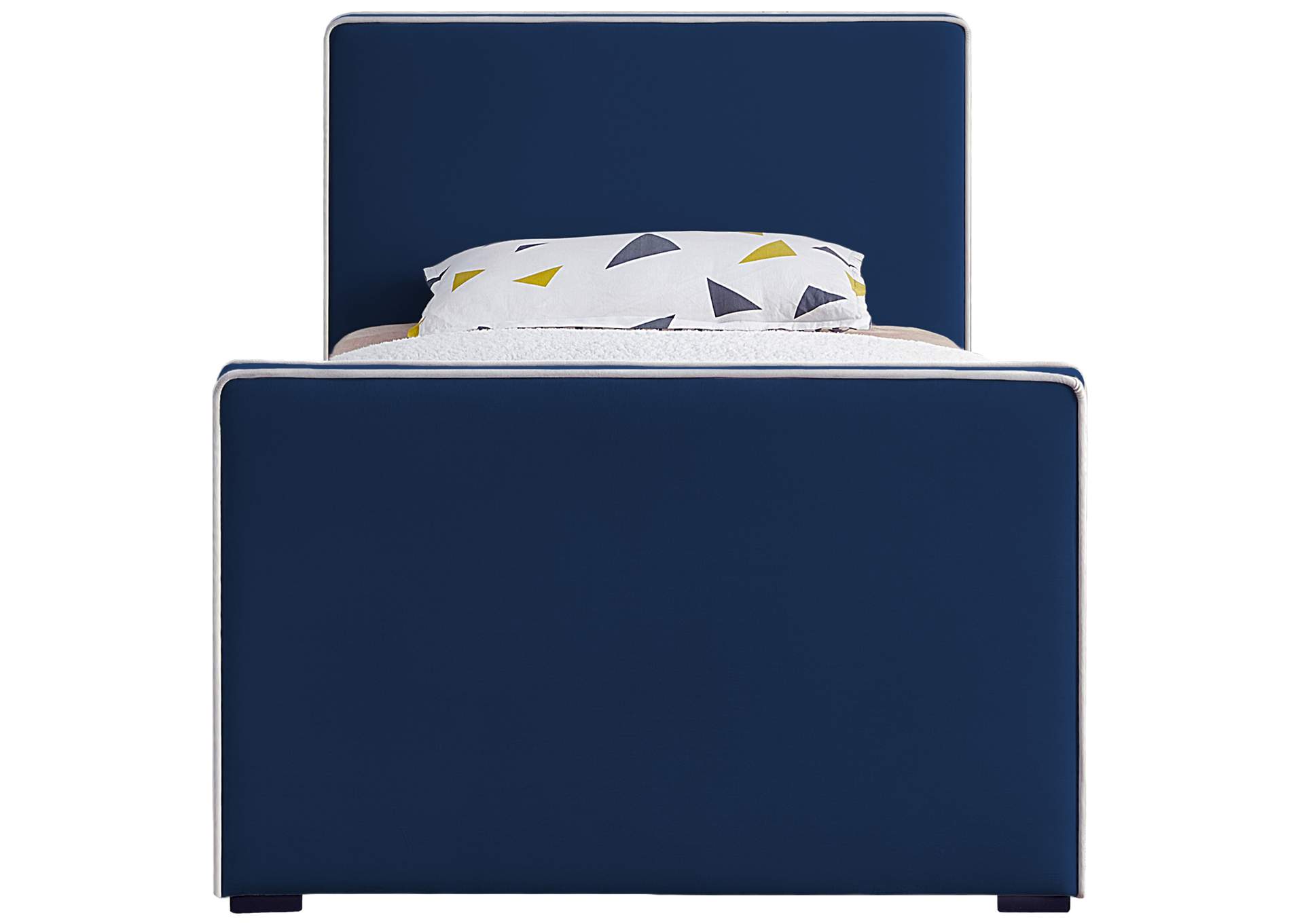 Dillard Navy Velvet Twin Bed,Meridian Furniture