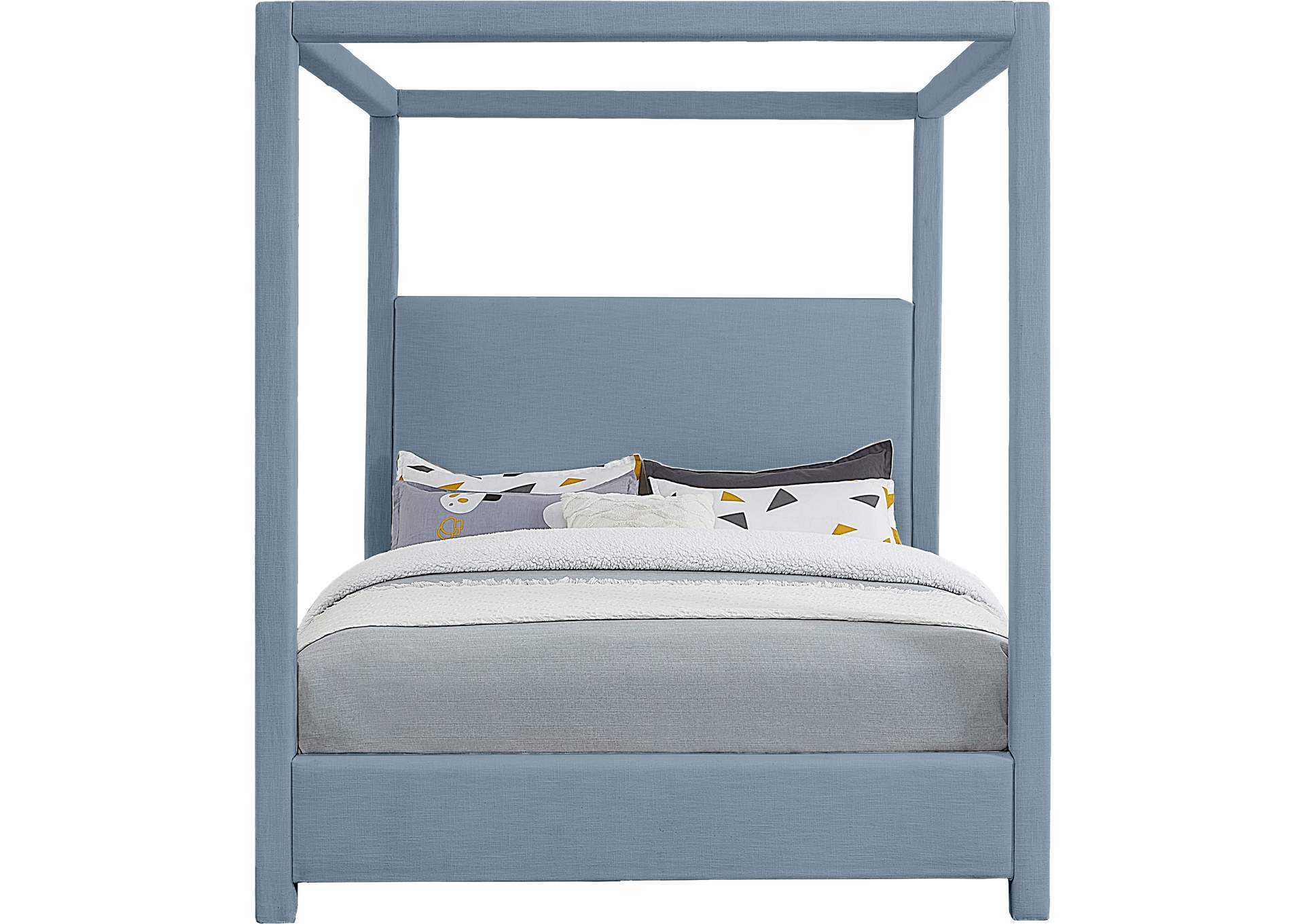 Emerson Sky Blue King Bed (3 Boxes),Meridian Furniture