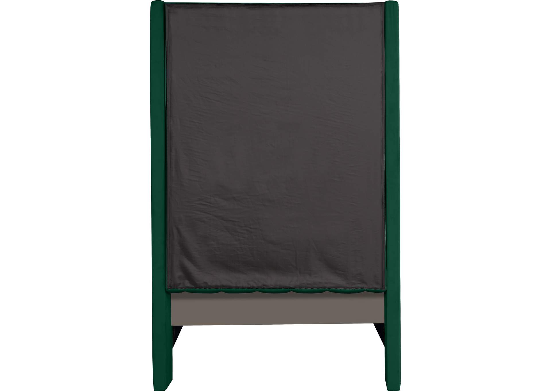 Fritz Green Velvet Twin Bed,Meridian Furniture