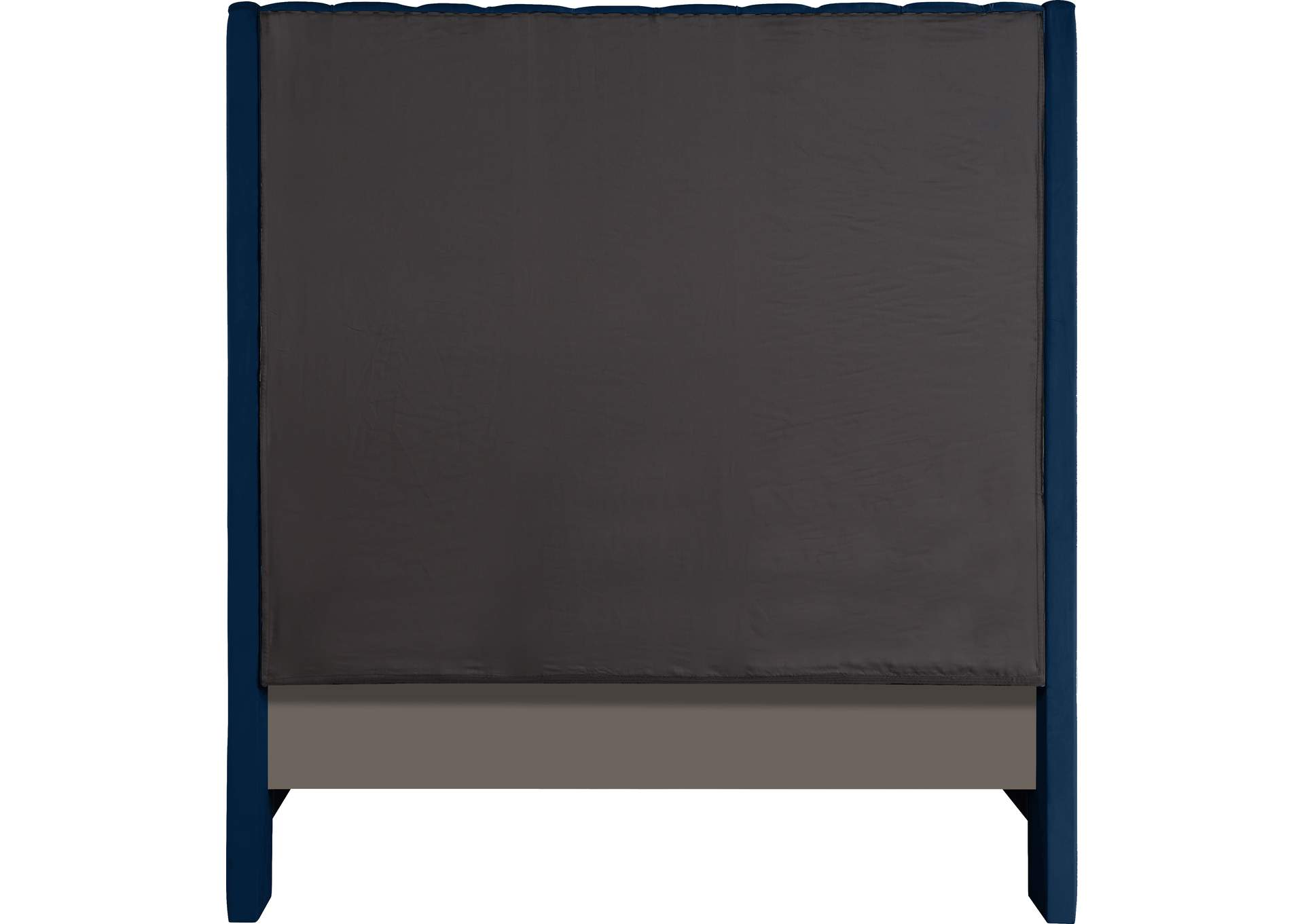 Fritz Navy Velvet King Bed,Meridian Furniture