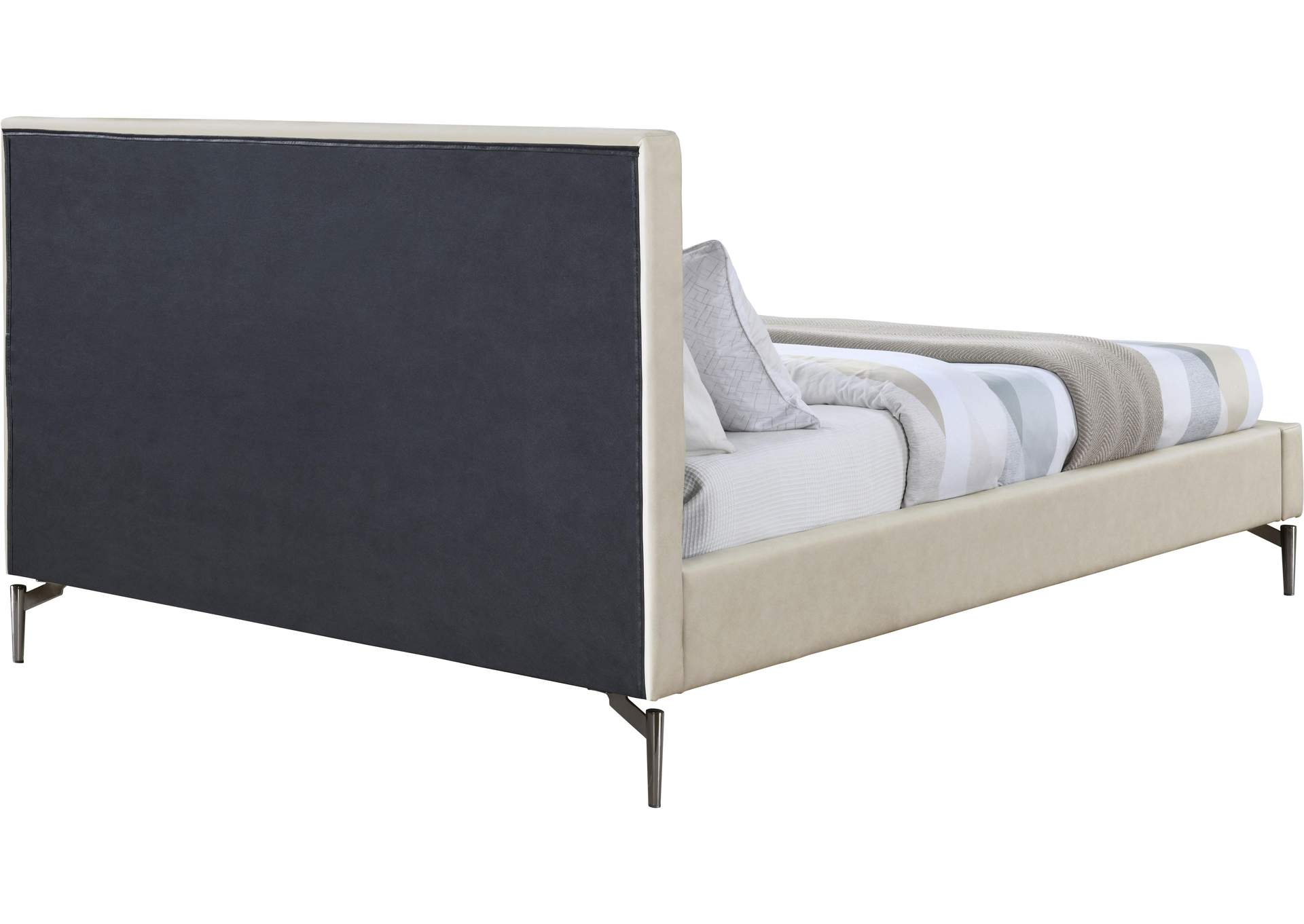 Gallo Beige Faux Leather Full Bed,Meridian Furniture