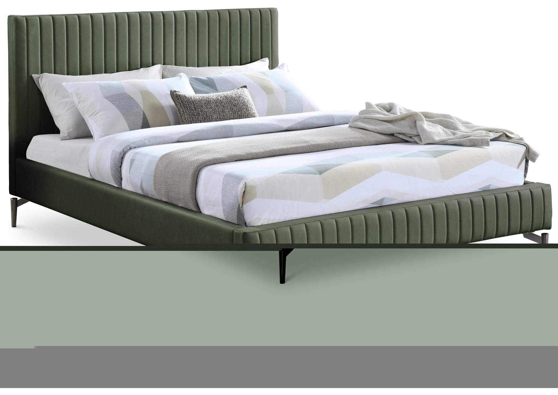 Gallo Green Faux Leather Full Bed,Meridian Furniture