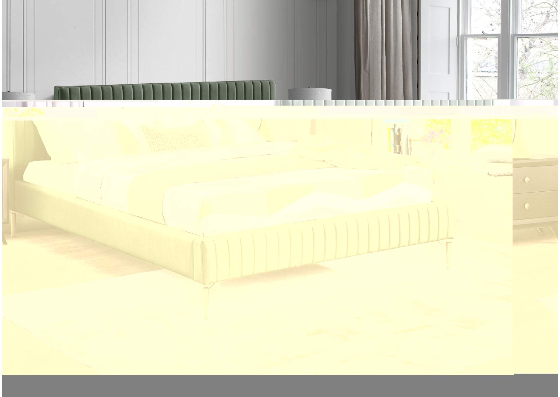 Gallo Green Faux Leather Full Bed,Meridian Furniture