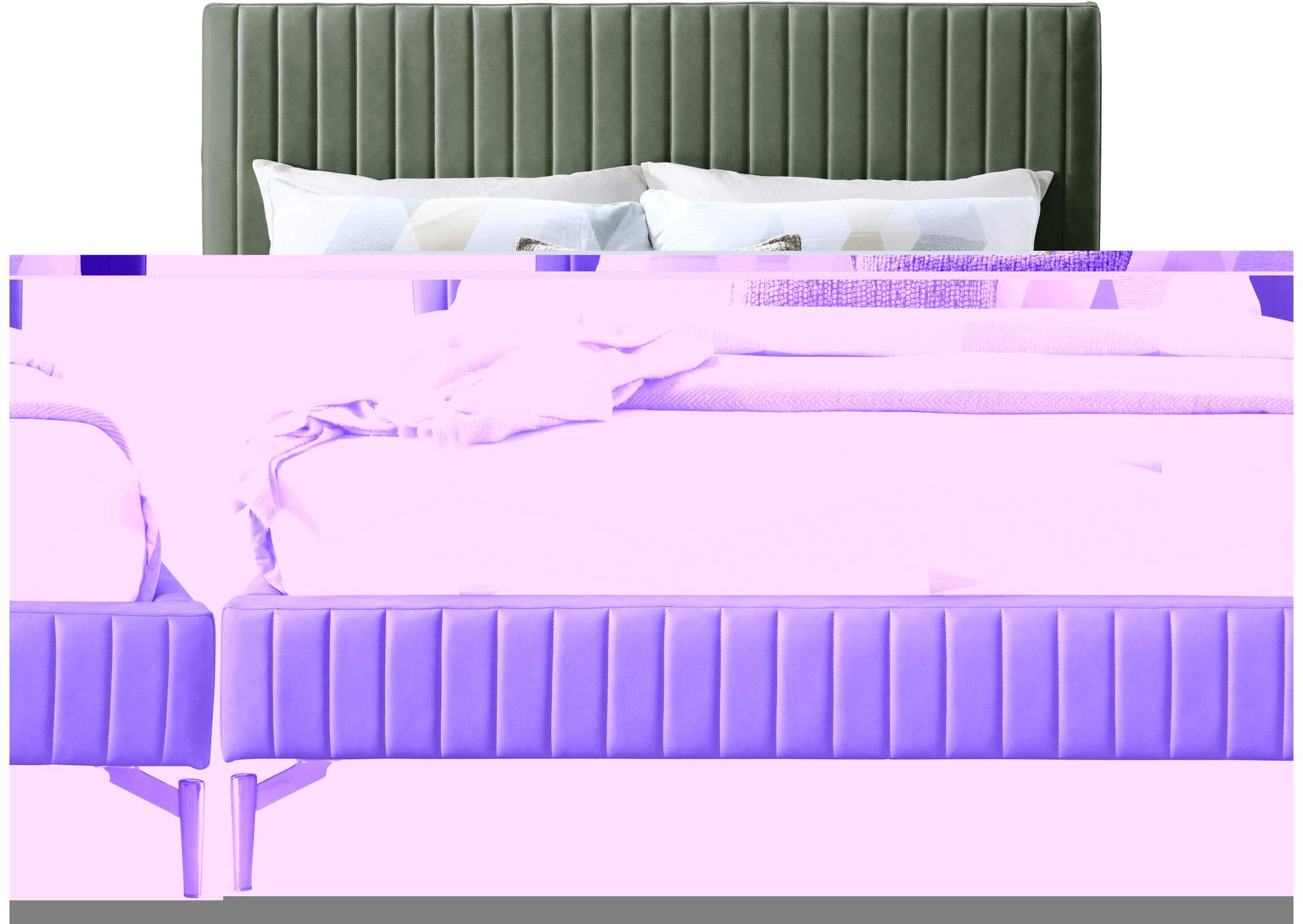 Gallo Green Faux Leather Full Bed,Meridian Furniture