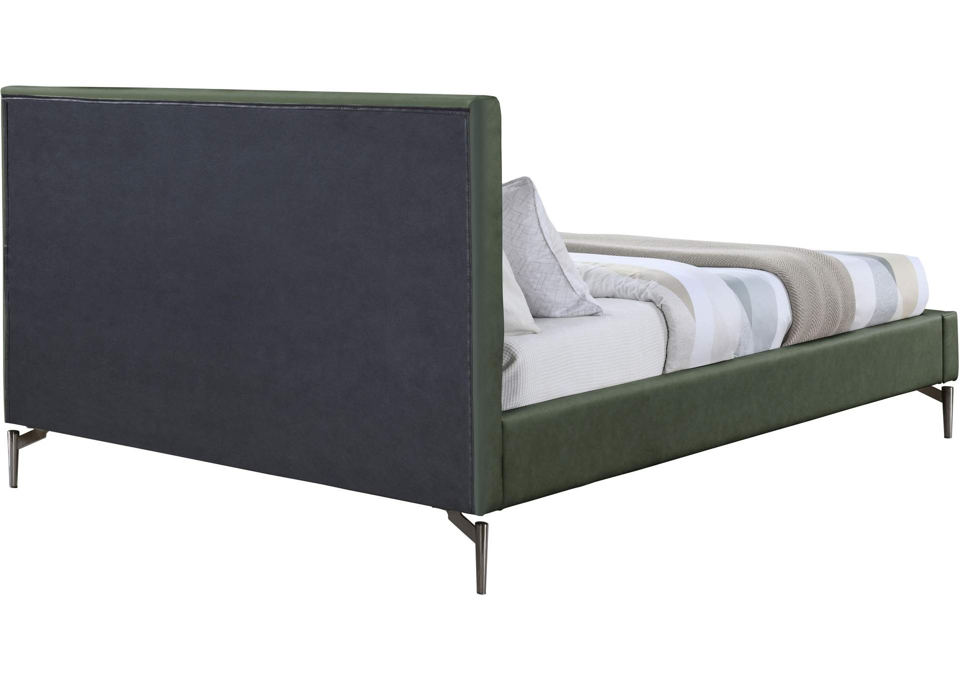 Gallo Green Faux Leather King Bed,Meridian Furniture