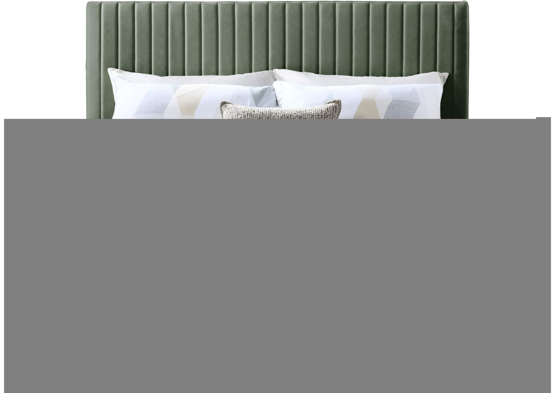 Gallo Green Faux Leather Queen Bed,Meridian Furniture