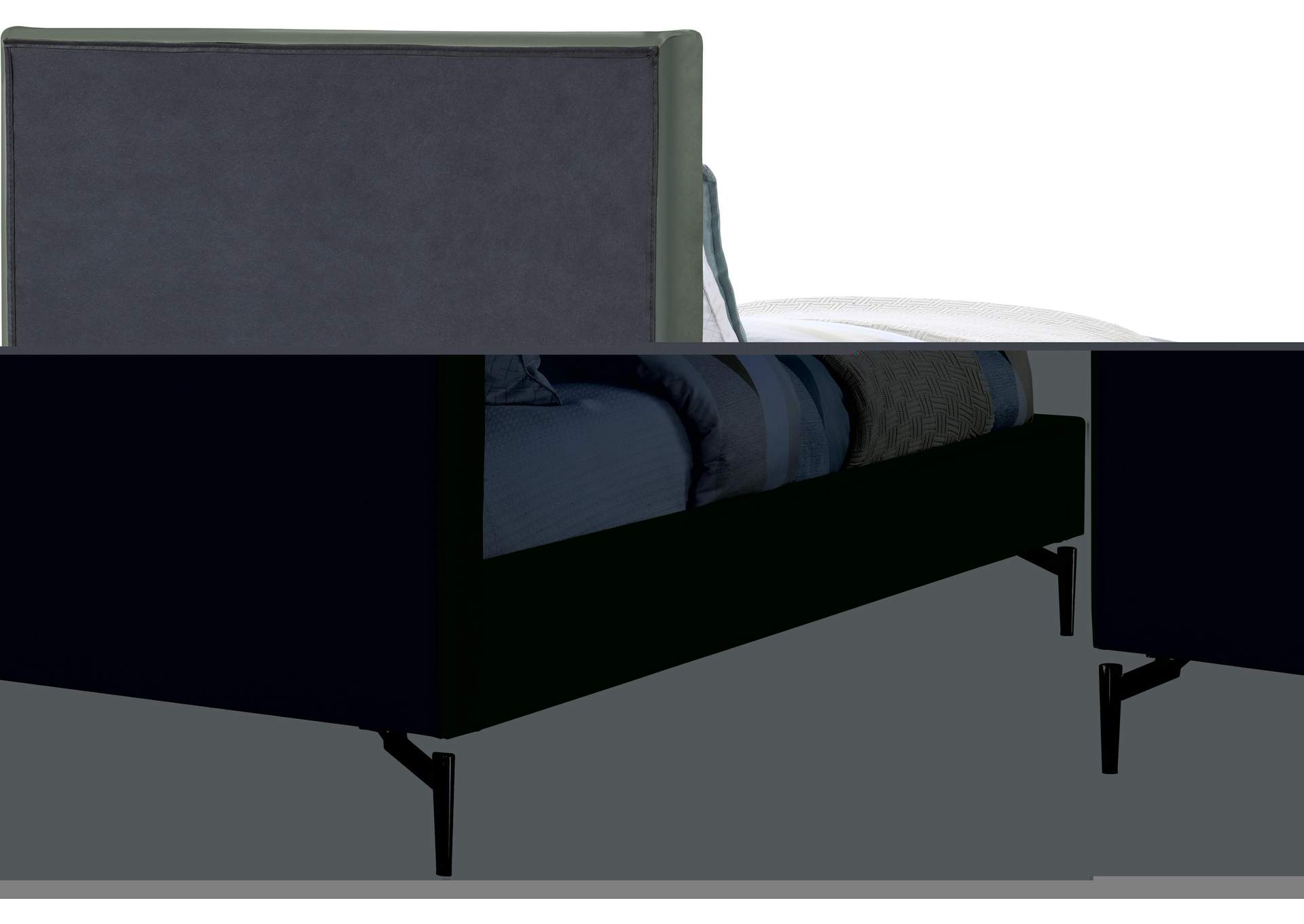 Gallo Green Faux Leather Twin Bed,Meridian Furniture