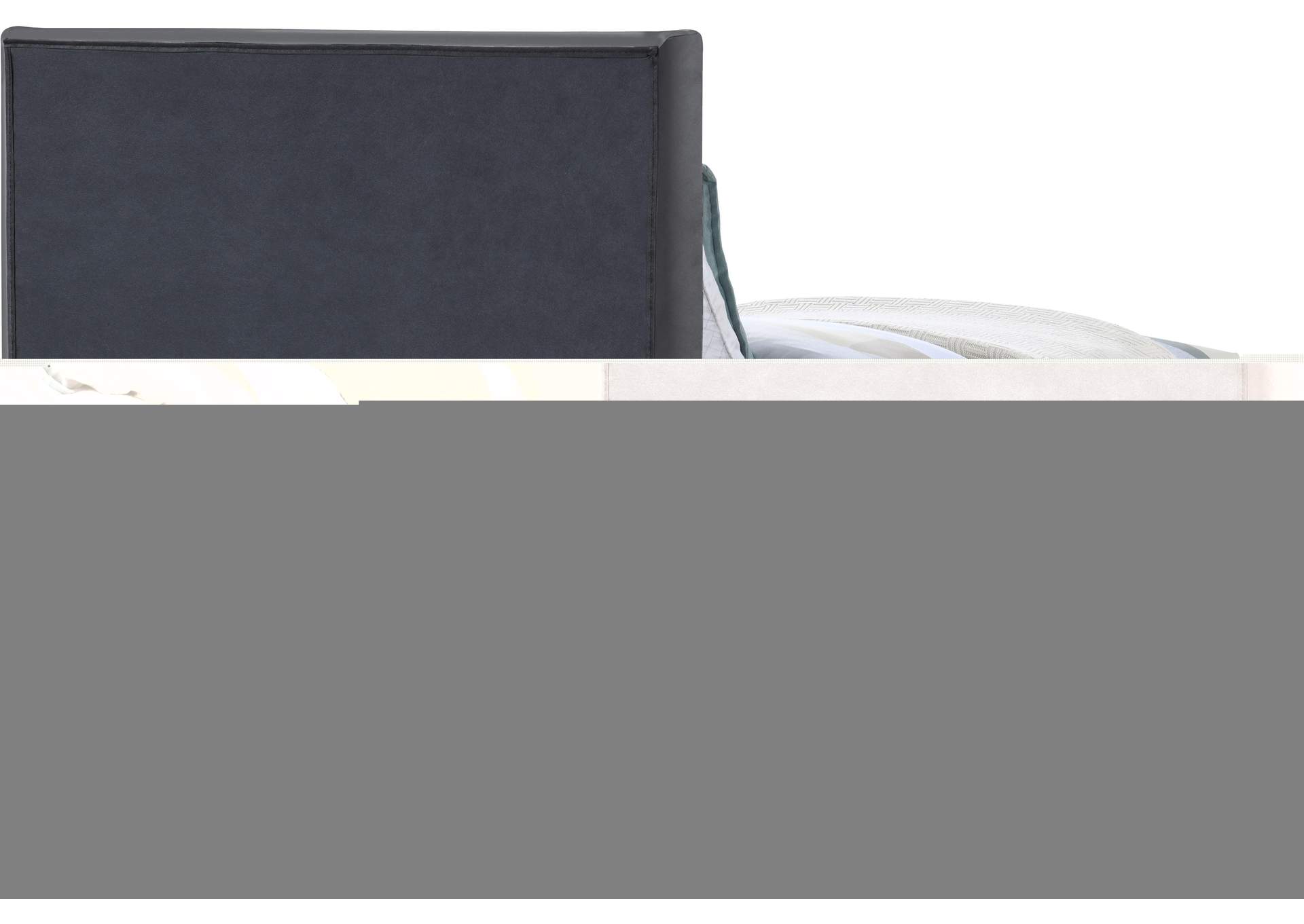 Gallo Dark Grey Faux Leather Twin Bed,Meridian Furniture