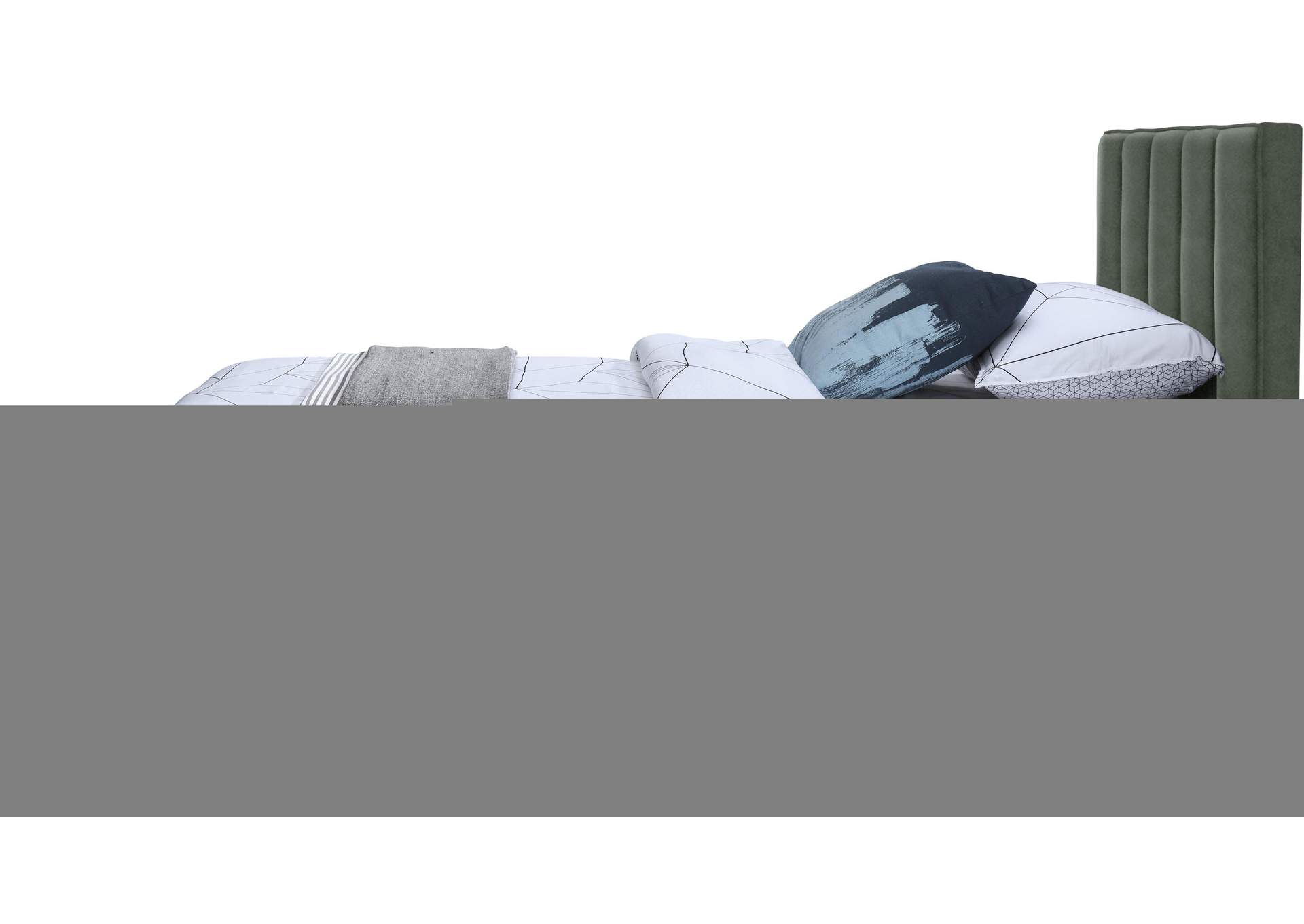 Hudson Green Faux Leather Twin Trundle Bed,Meridian Furniture