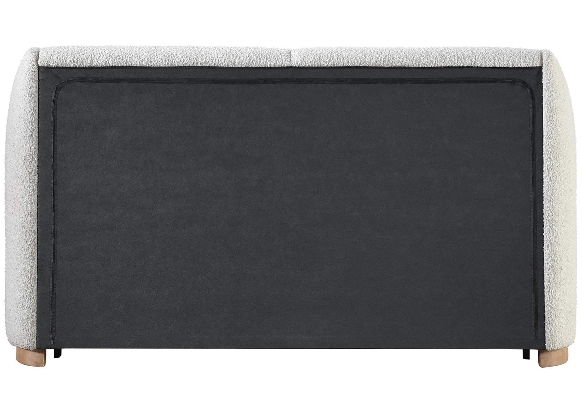 Jardin Cream Boucle Fabric King Bed (3 Boxes),Meridian Furniture