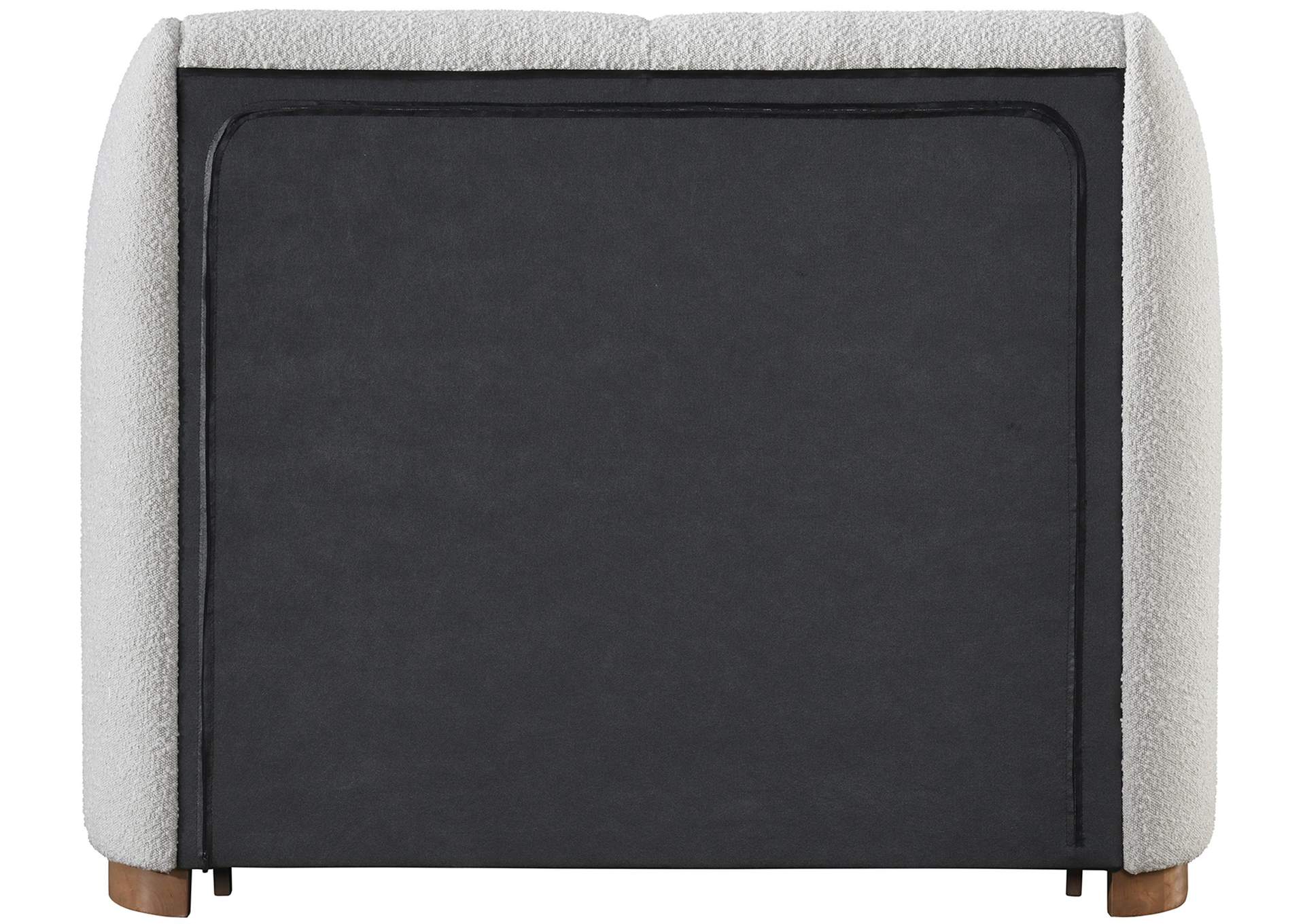 Jardin Cream Boucle Fabric Twin Bed (3 Boxes),Meridian Furniture