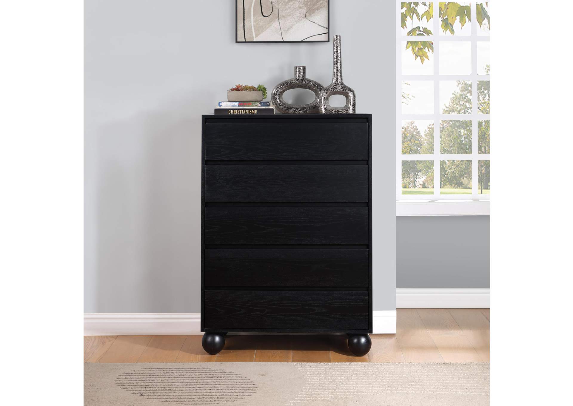 Kent Black Chest,Meridian Furniture