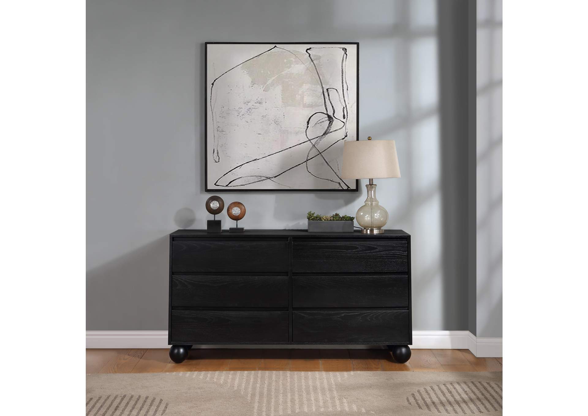 Kent Black Dresser,Meridian Furniture