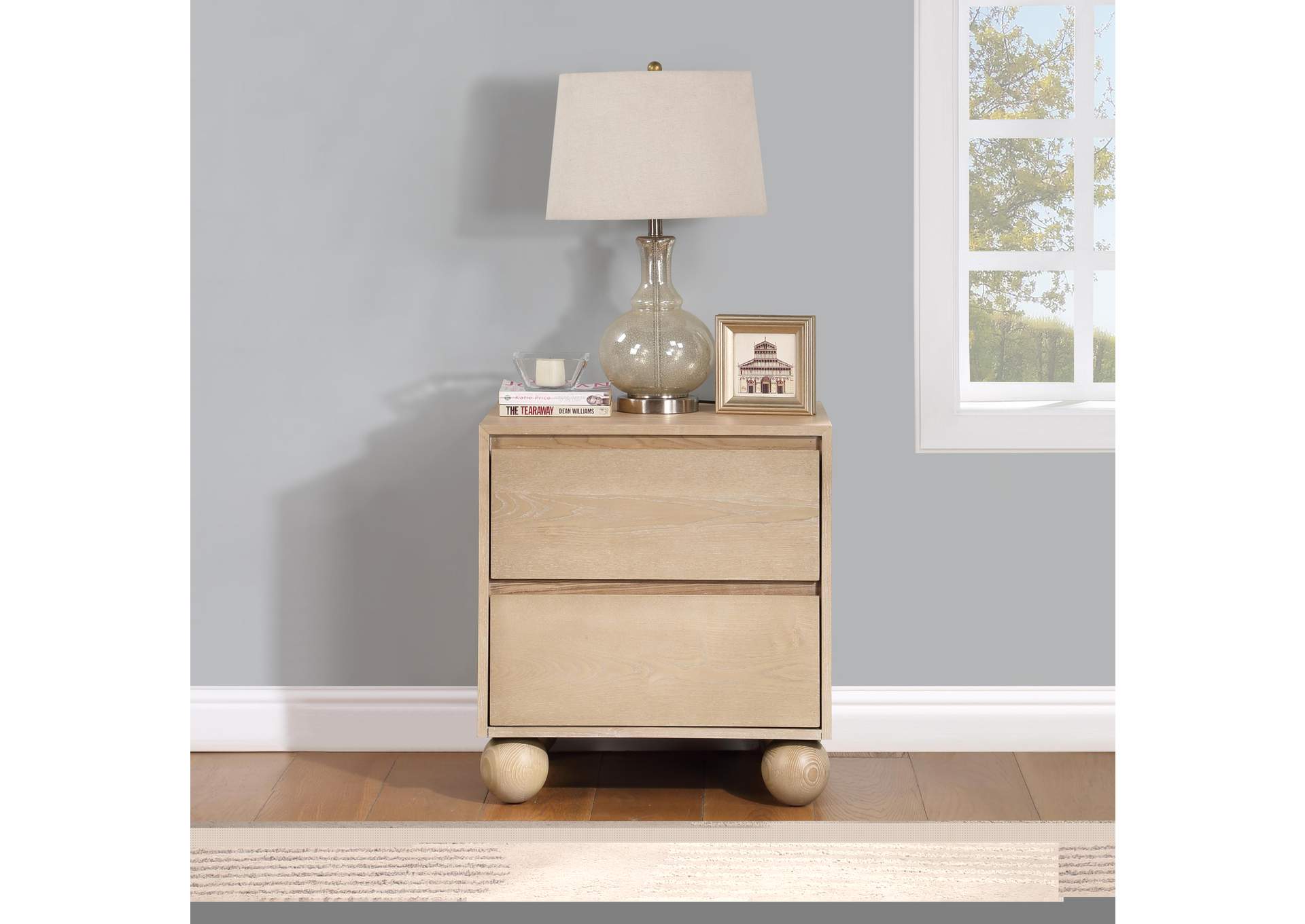 Kent Natural Night Stand,Meridian Furniture