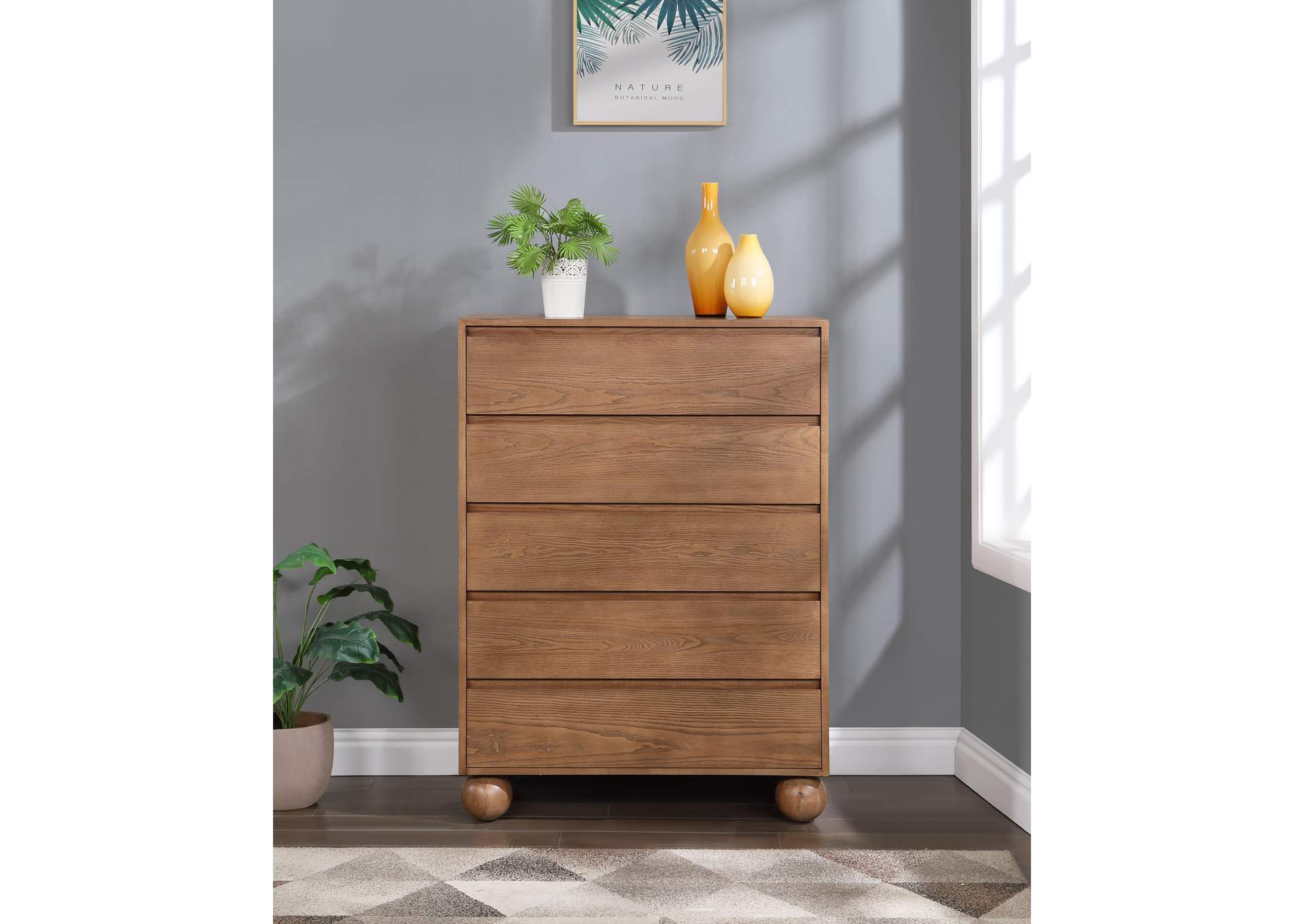 Kent Walnut Chest,Meridian Furniture