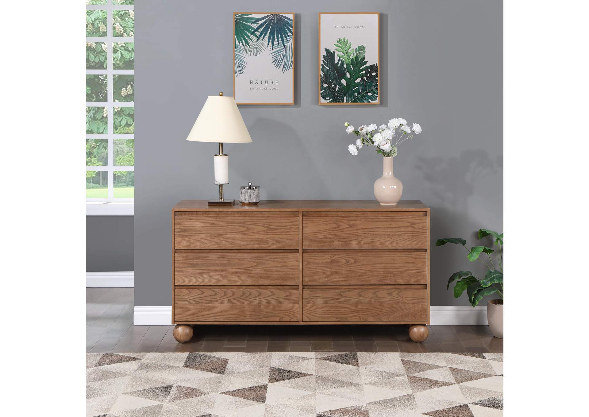 Kent Walnut Dresser,Meridian Furniture