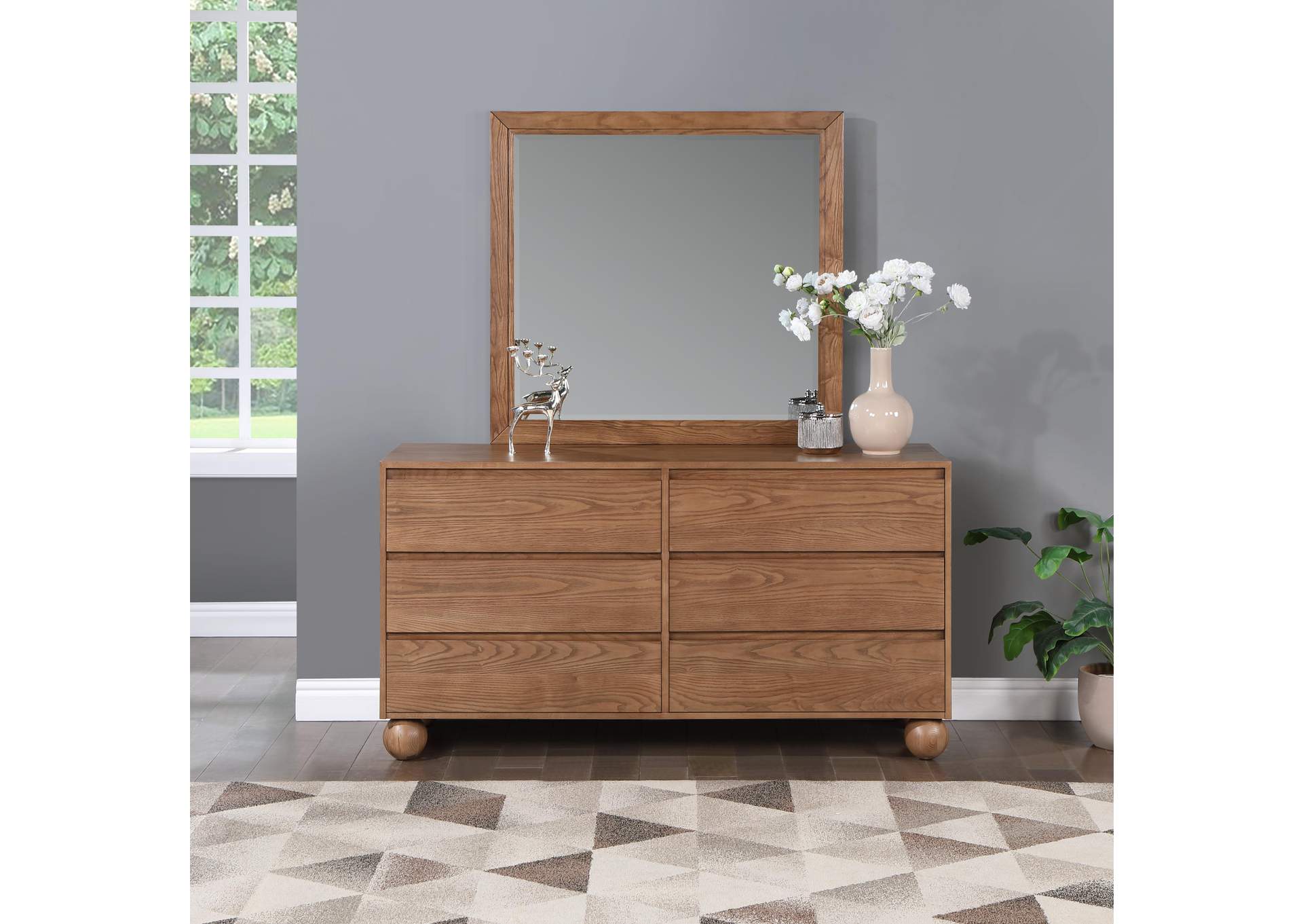 Kent Walnut Dresser,Meridian Furniture