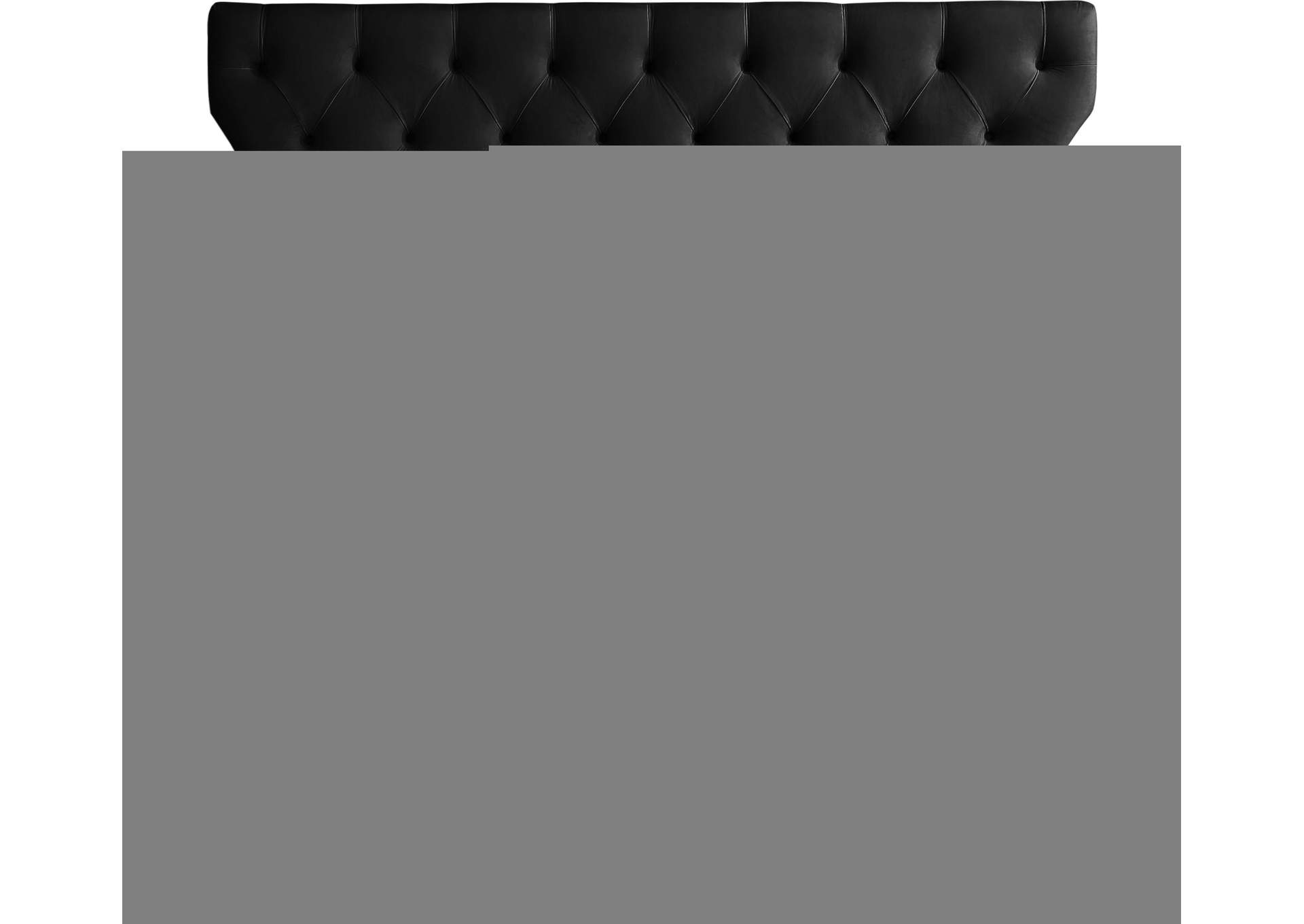 Kira Black Velvet King Bed,Meridian Furniture