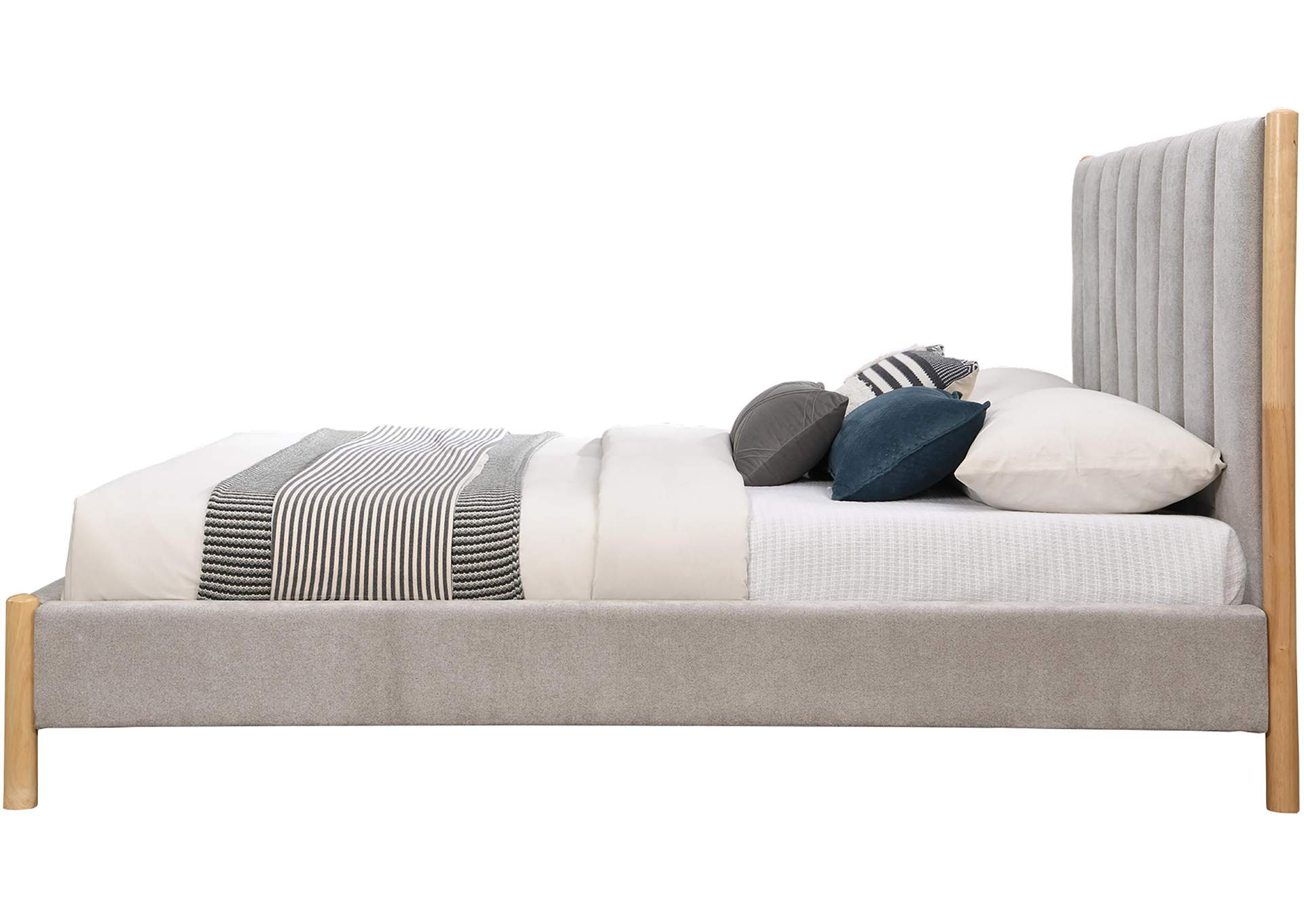 Kona Grey Polyester Fabric Full Bed,Meridian Furniture