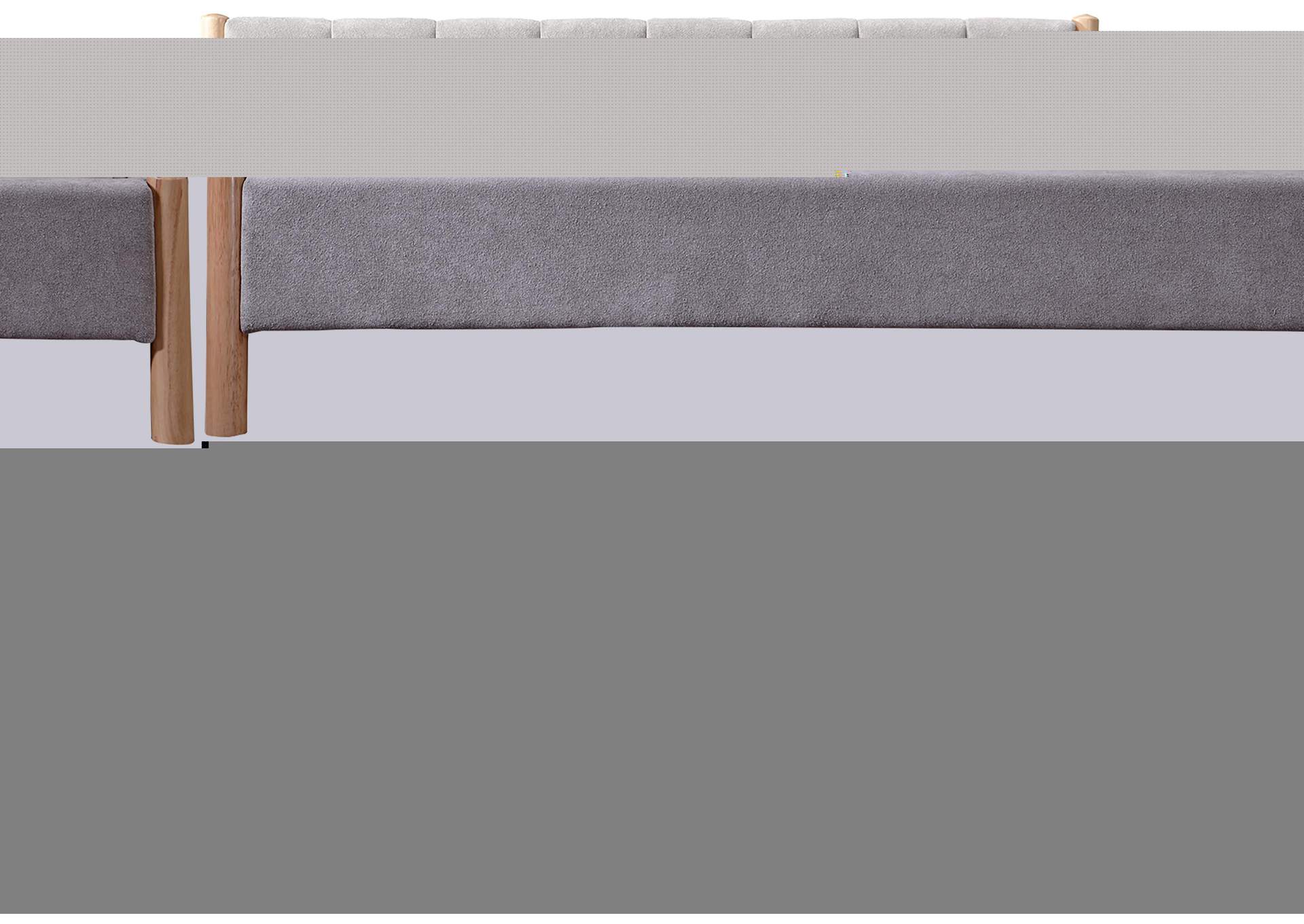 Kona Grey Polyester Fabric King Bed,Meridian Furniture