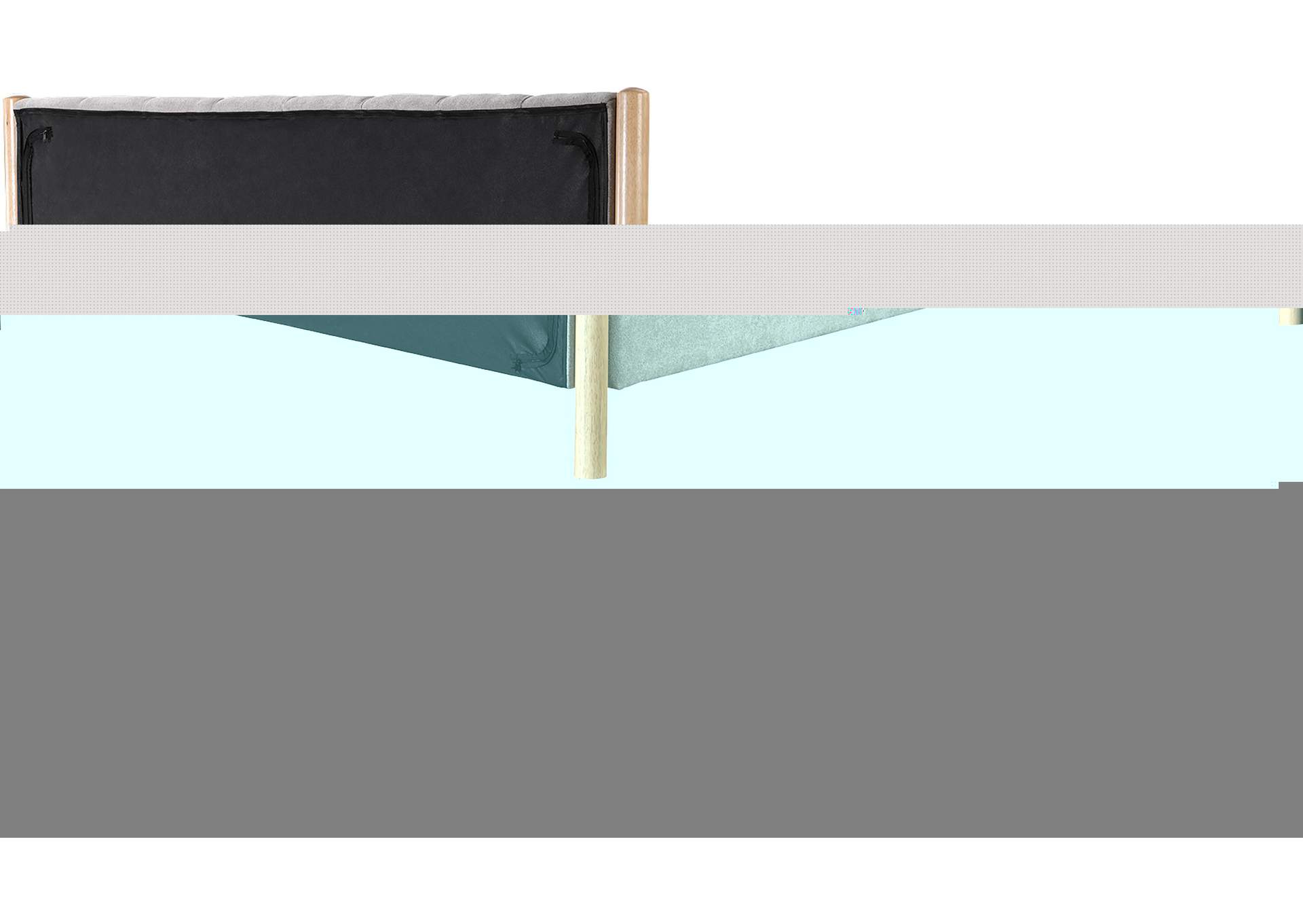 Kona Grey Polyester Fabric Queen Bed,Meridian Furniture