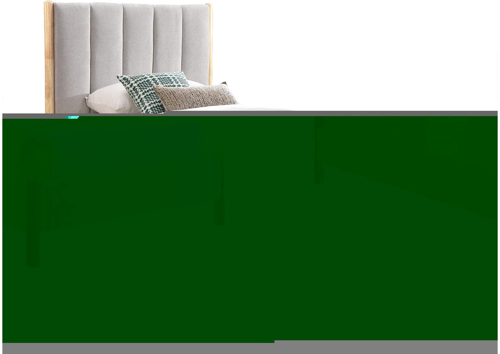 Kona Grey Polyester Fabric Twin Bed,Meridian Furniture