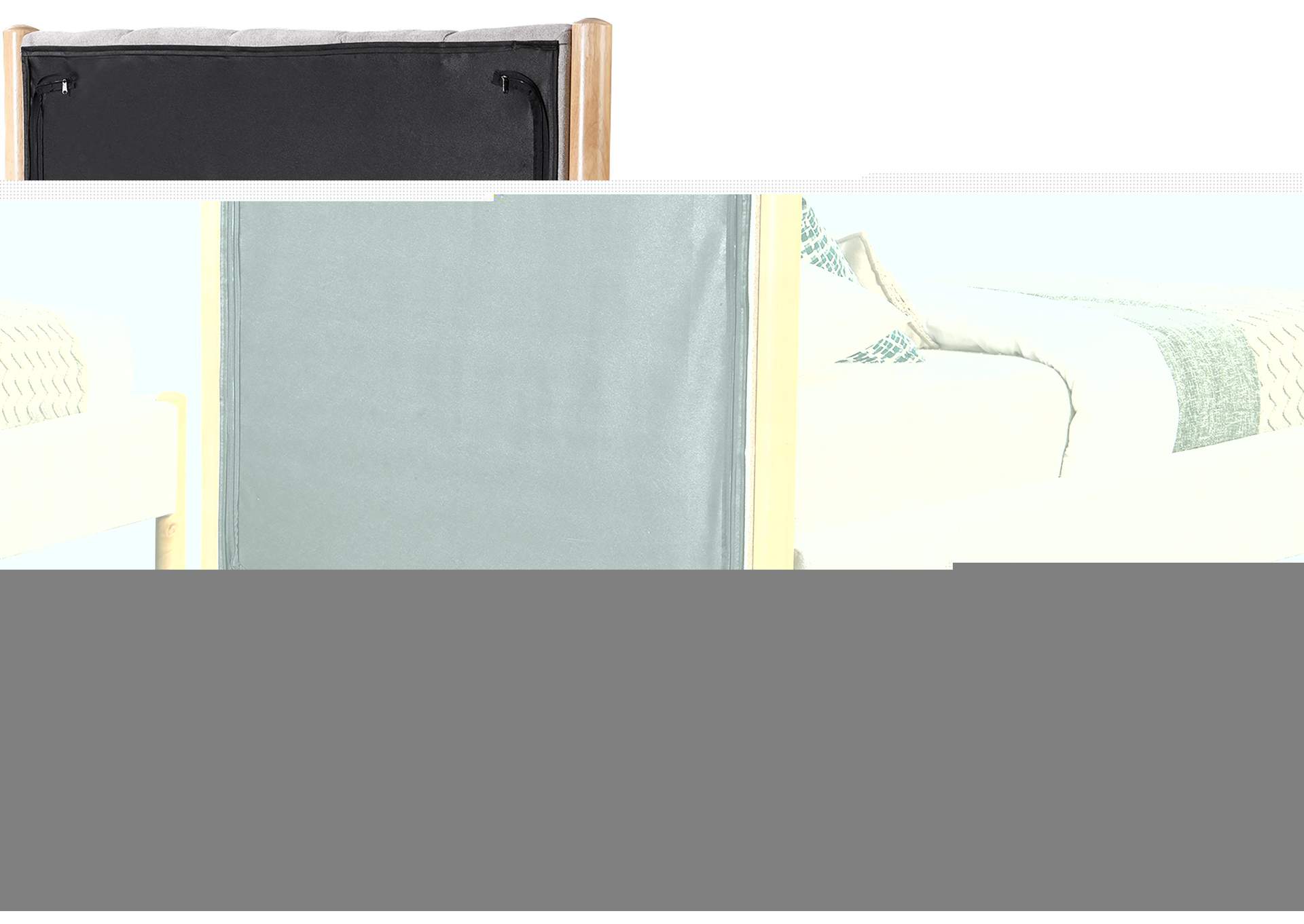 Kona Grey Polyester Fabric Twin Bed,Meridian Furniture