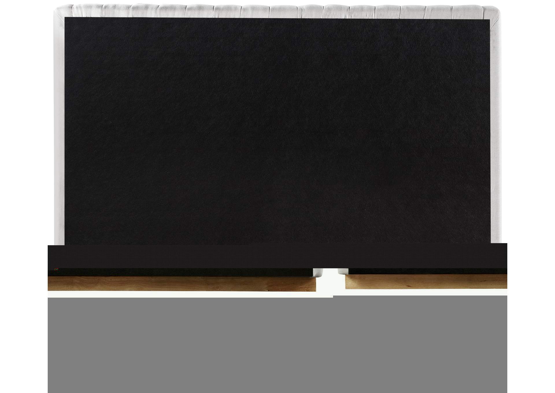 Logan Cream Linen Textured Fabric Full Bed,Meridian Furniture