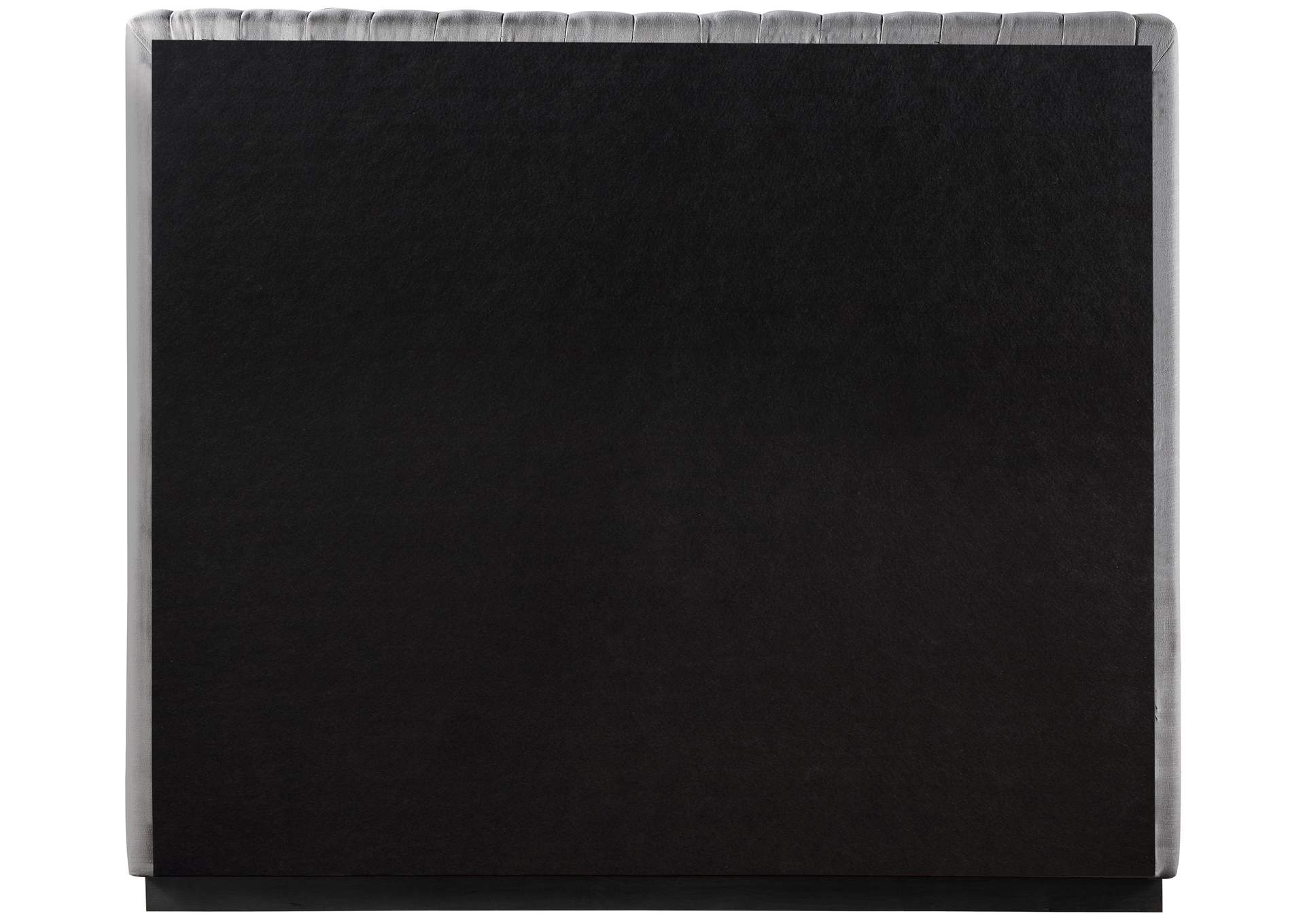 Logan Grey Linen Textured Fabric Queen Bed,Meridian Furniture
