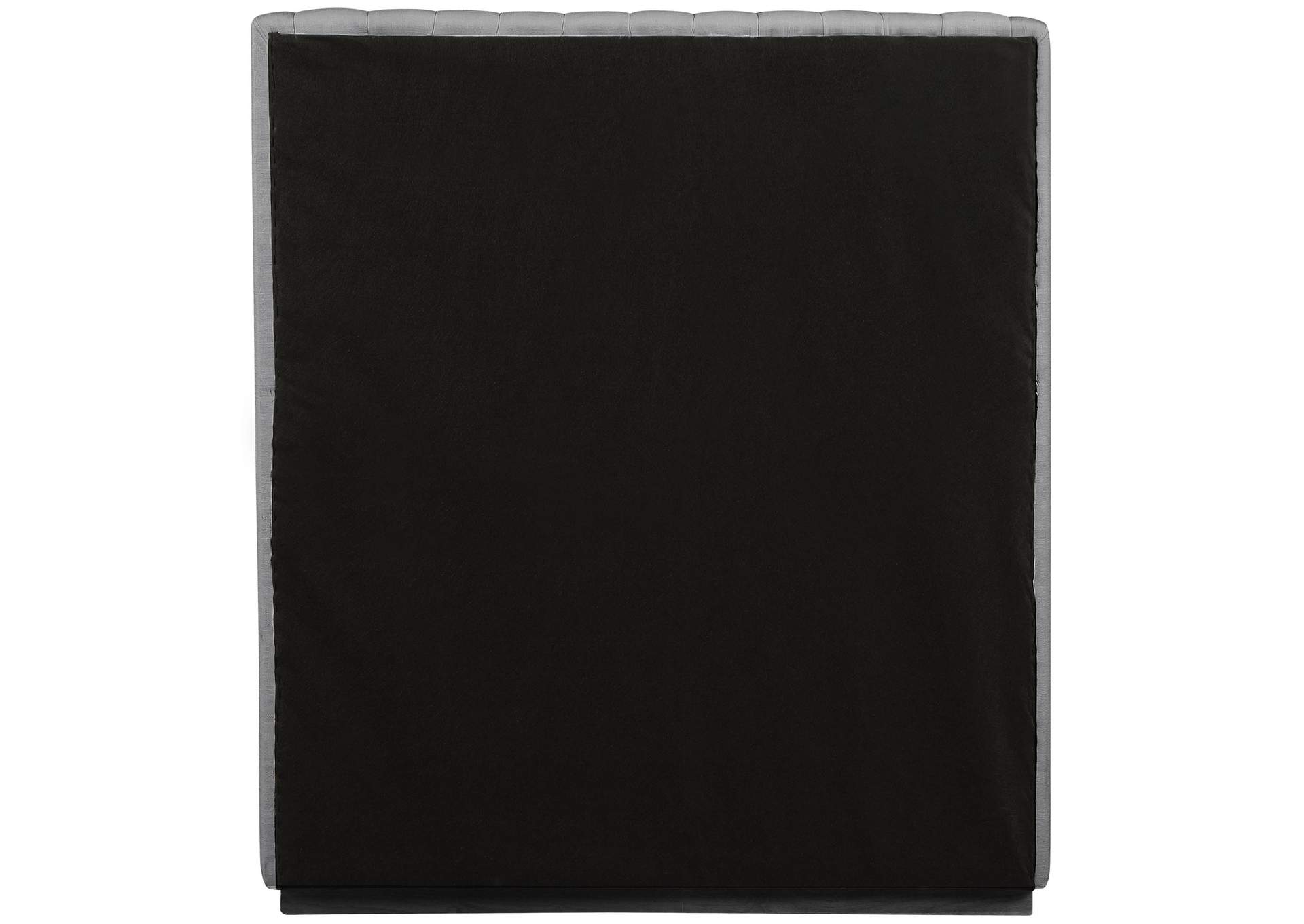 Logan Grey Linen Textured Fabric Twin Bed,Meridian Furniture