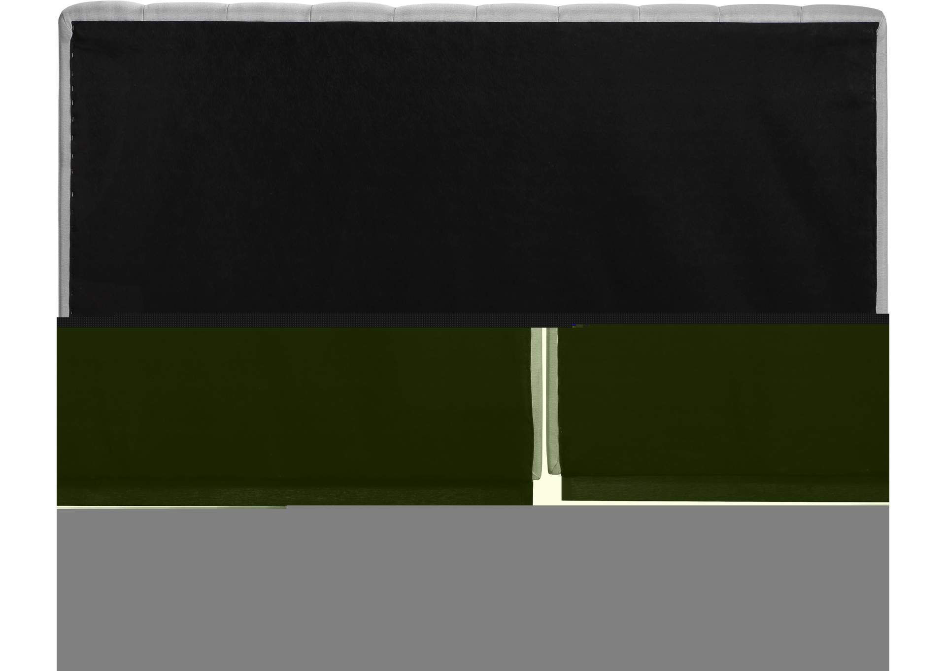 Lucia Grey Linen Textured Fabric Full Bed,Meridian Furniture