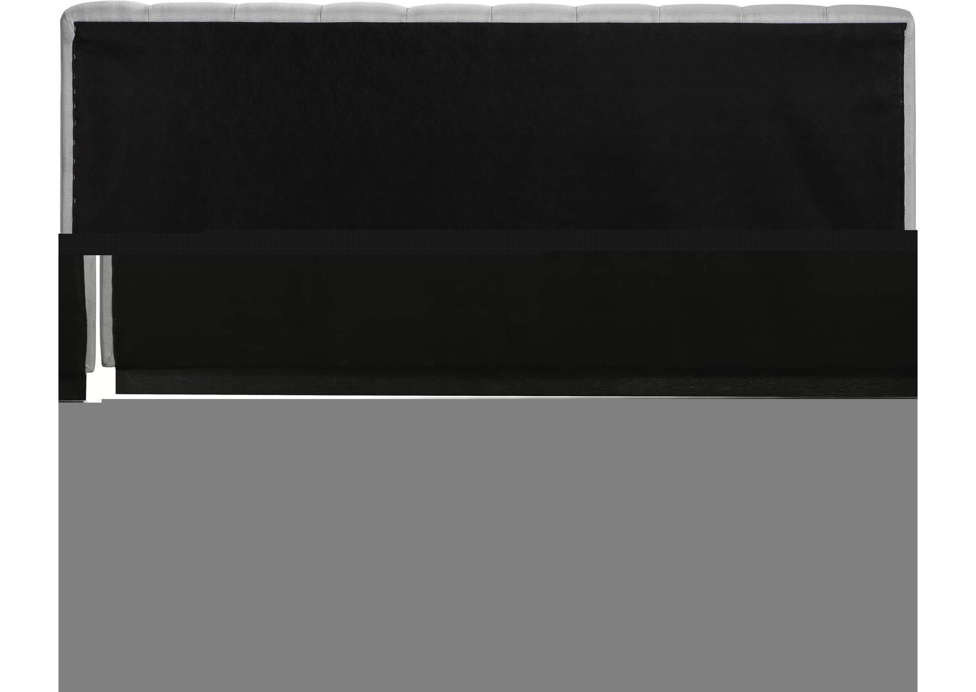 Lucia Grey Linen Textured Fabric Queen Bed,Meridian Furniture