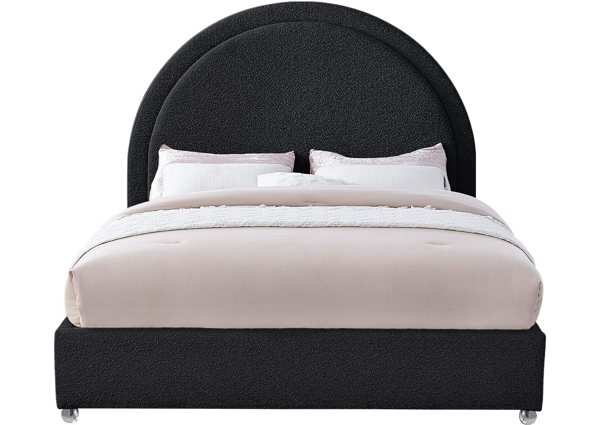 Milo Black Fabric King Bed,Meridian Furniture
