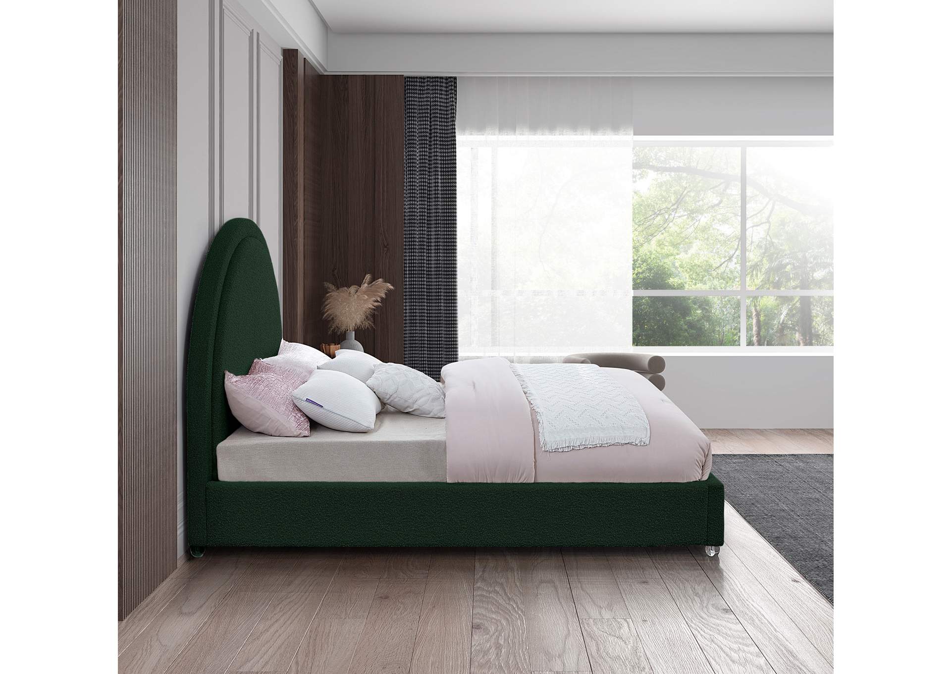 Milo Green Fabric Full Bed,Meridian Furniture