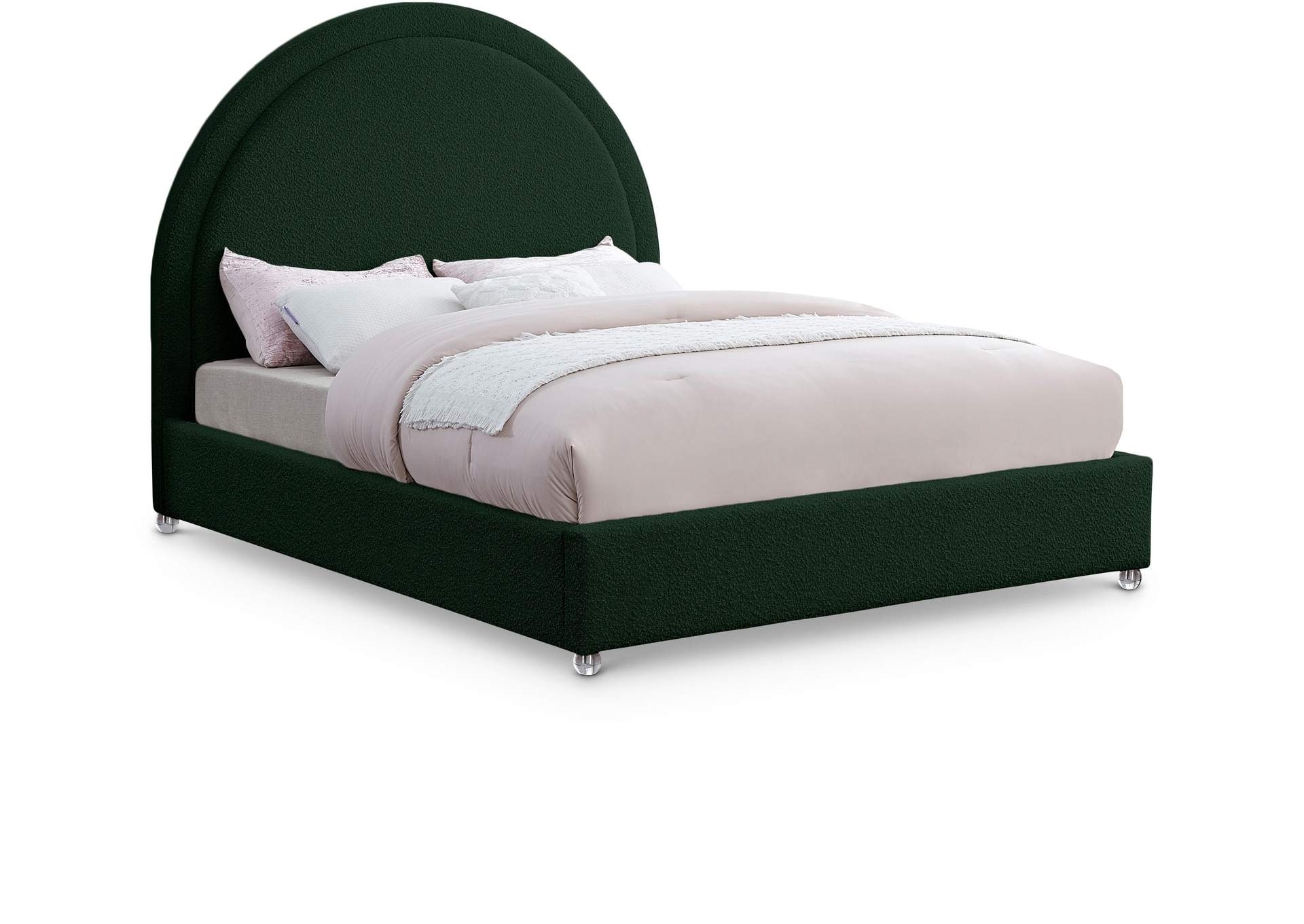 Milo Green Fabric King Bed,Meridian Furniture