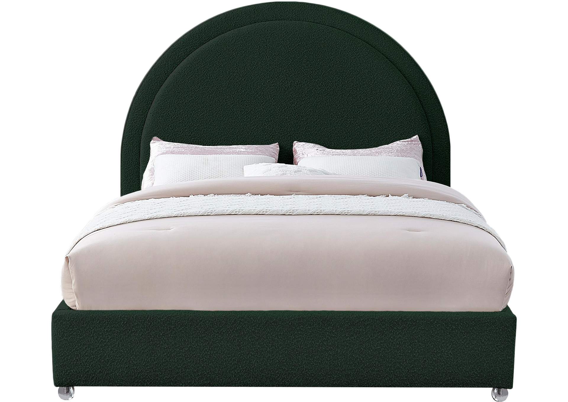 Milo Green Fabric King Bed,Meridian Furniture