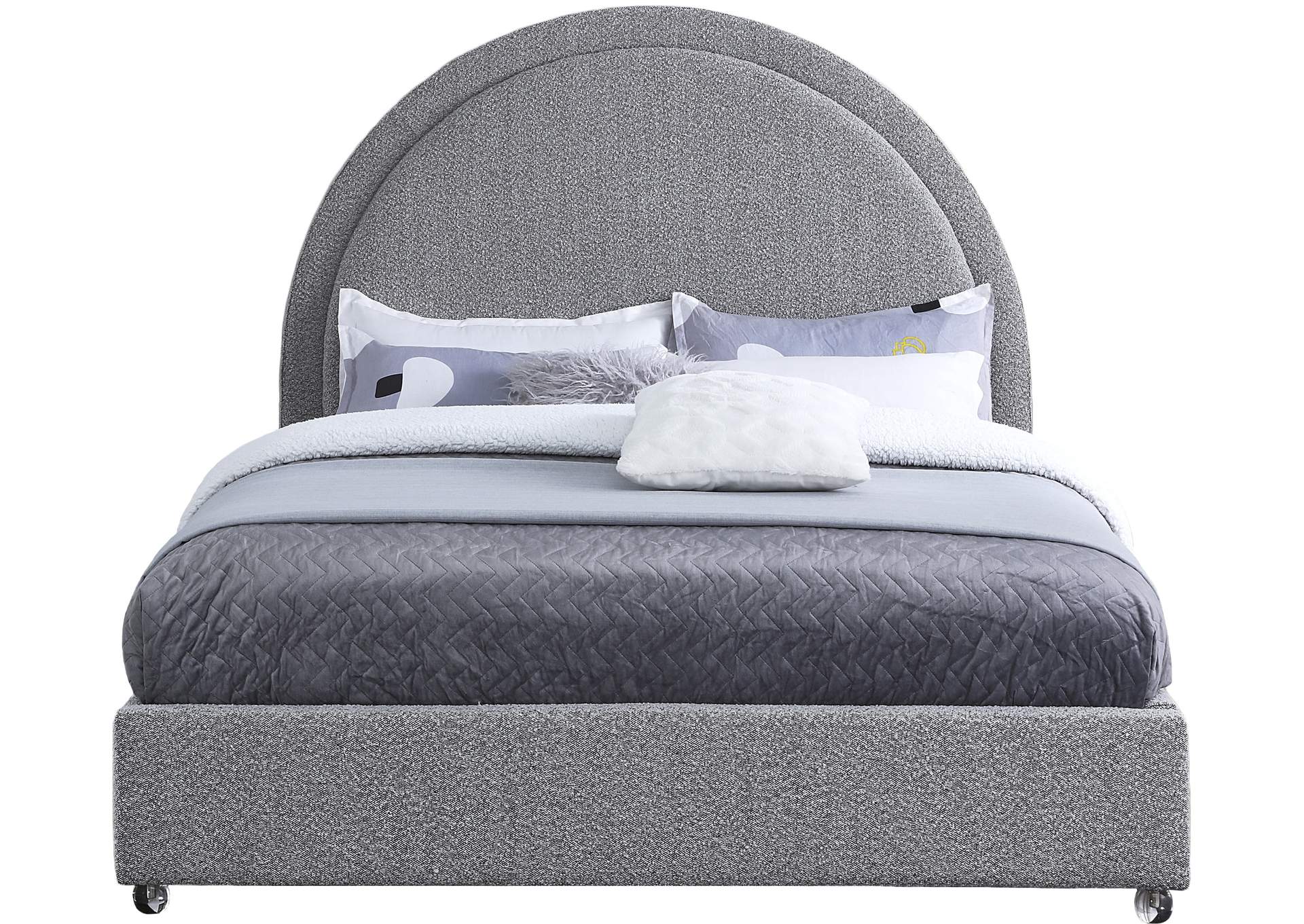 Milo Grey Fabric Full Bed,Meridian Furniture