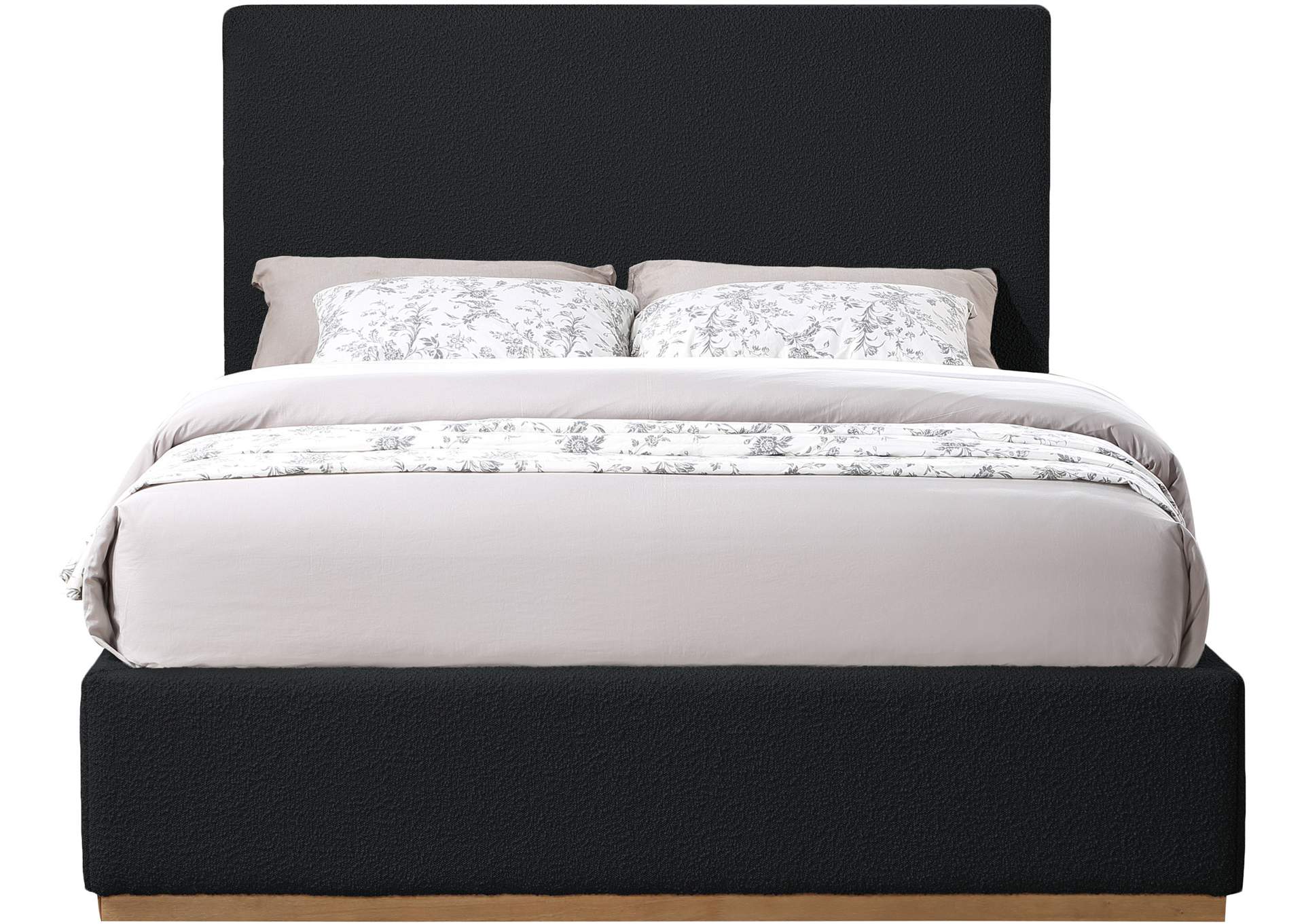 Monaco Black Boucle Fabric Full Bed,Meridian Furniture