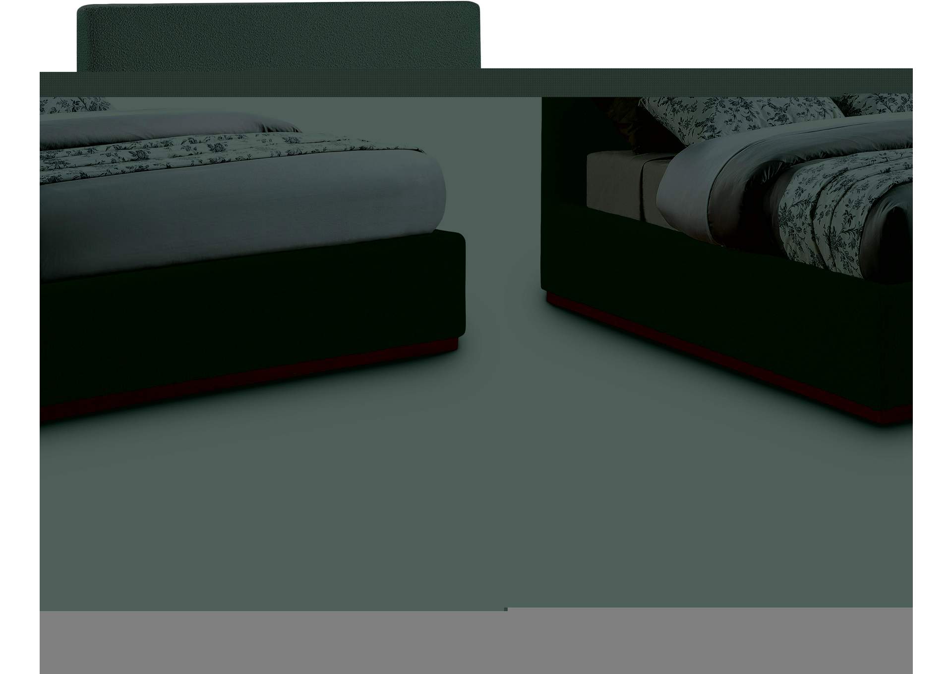 Monaco Green Boucle Fabric King Bed,Meridian Furniture