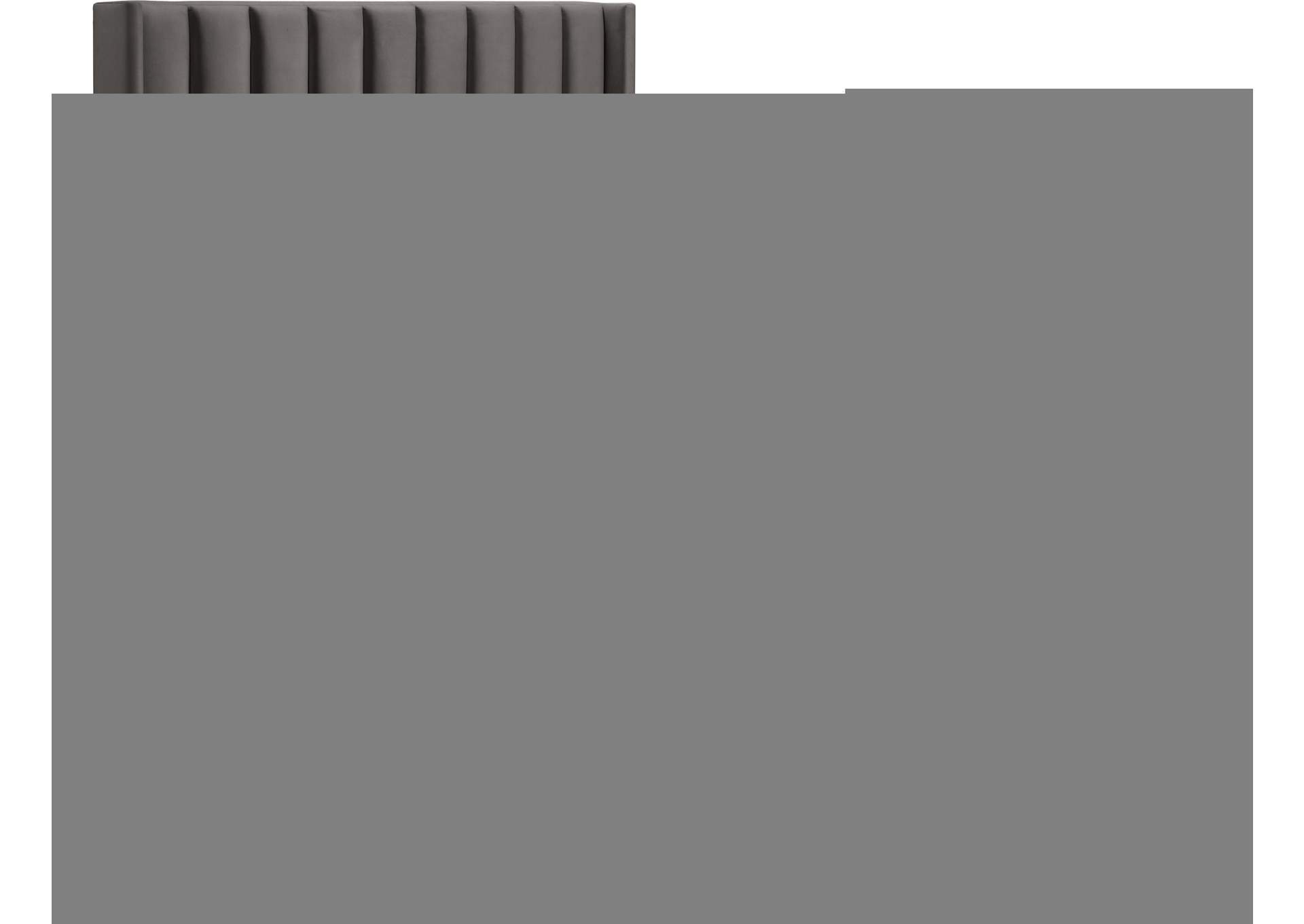 Nadia Grey Velvet King Bed,Meridian Furniture