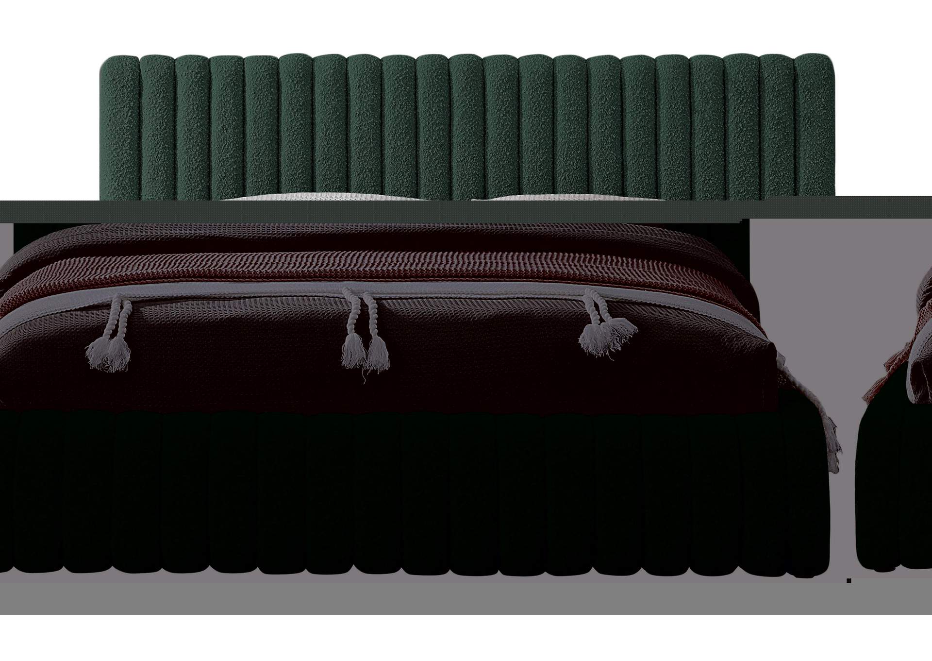 Nash Green Boucle Fabric King Bed,Meridian Furniture