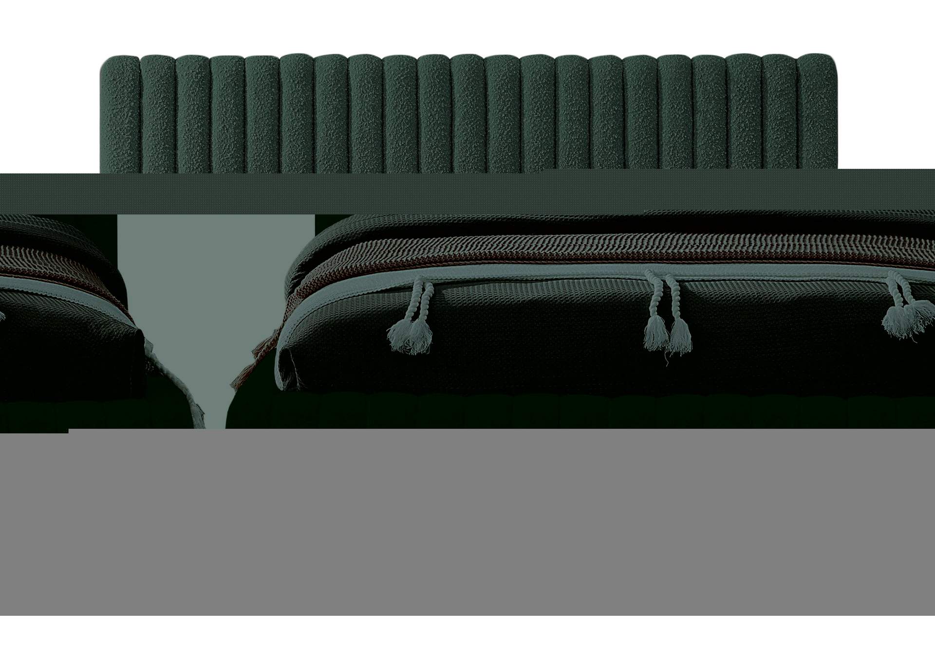 Nash Green Boucle Fabric Queen Bed,Meridian Furniture