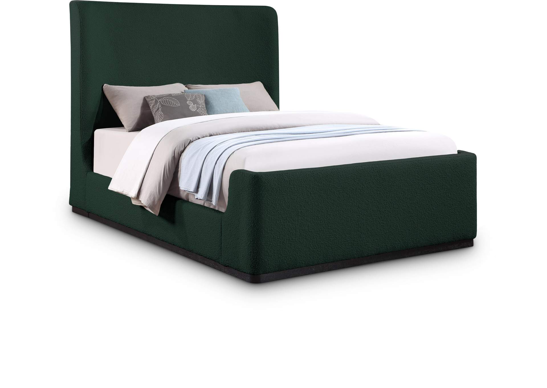 Oliver Green Boucle Fabric King Bed (3 Boxes),Meridian Furniture