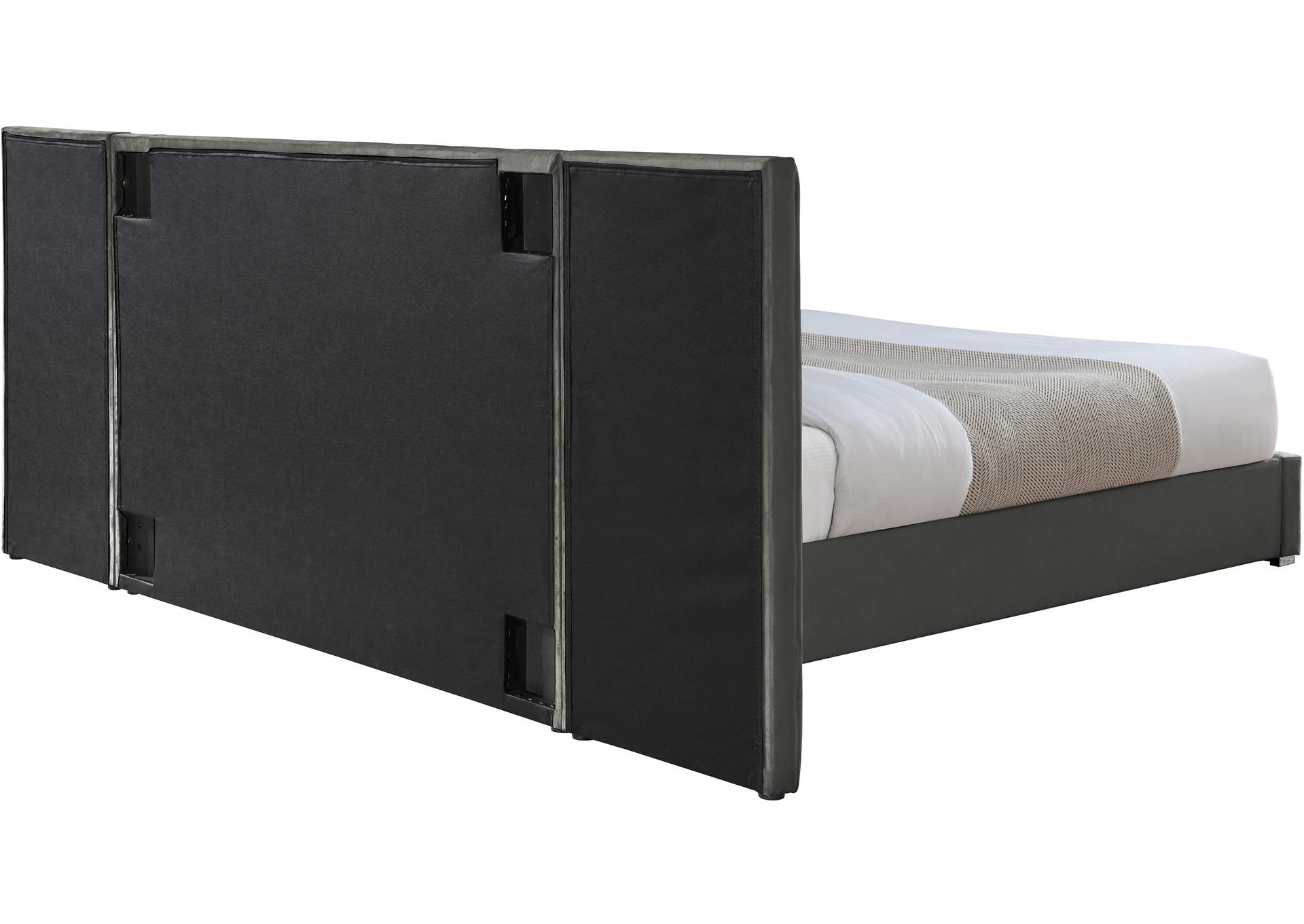 Pablo Grey Velvet King Bed,Meridian Furniture