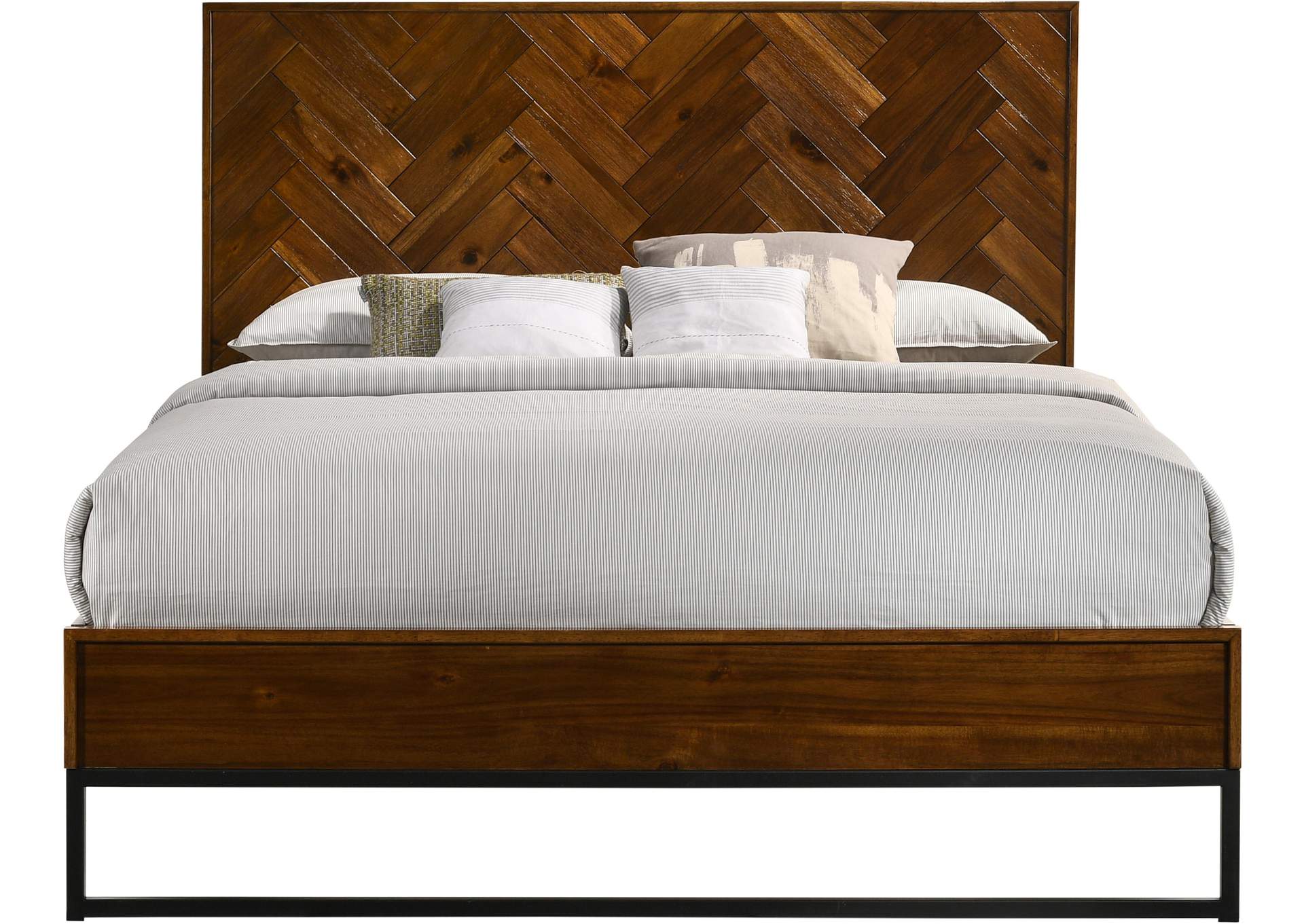 Reed Antique Coffee King Bed (3 Boxes),Meridian Furniture