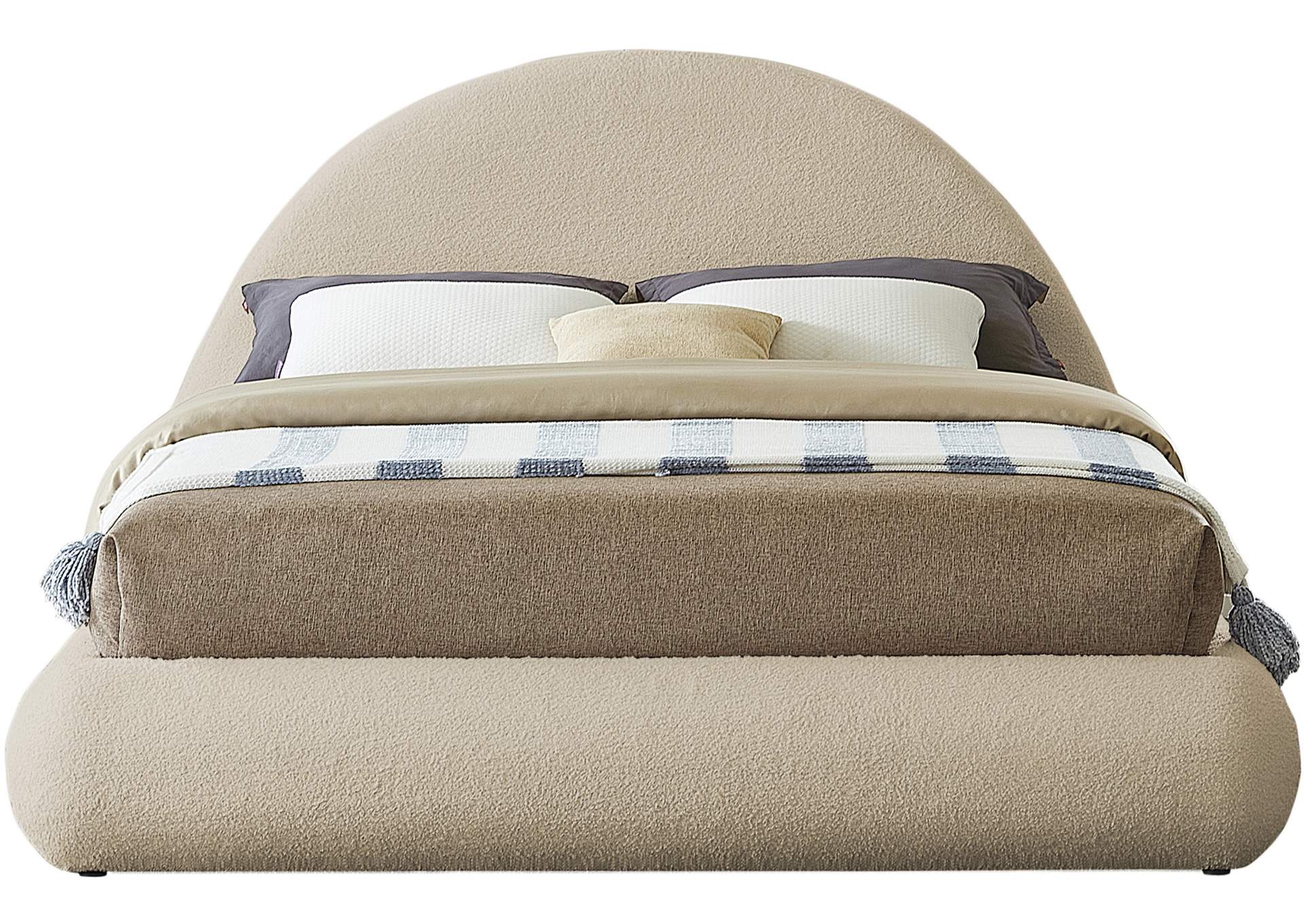 Rudy Beige Teddy Fabric Full Bed,Meridian Furniture