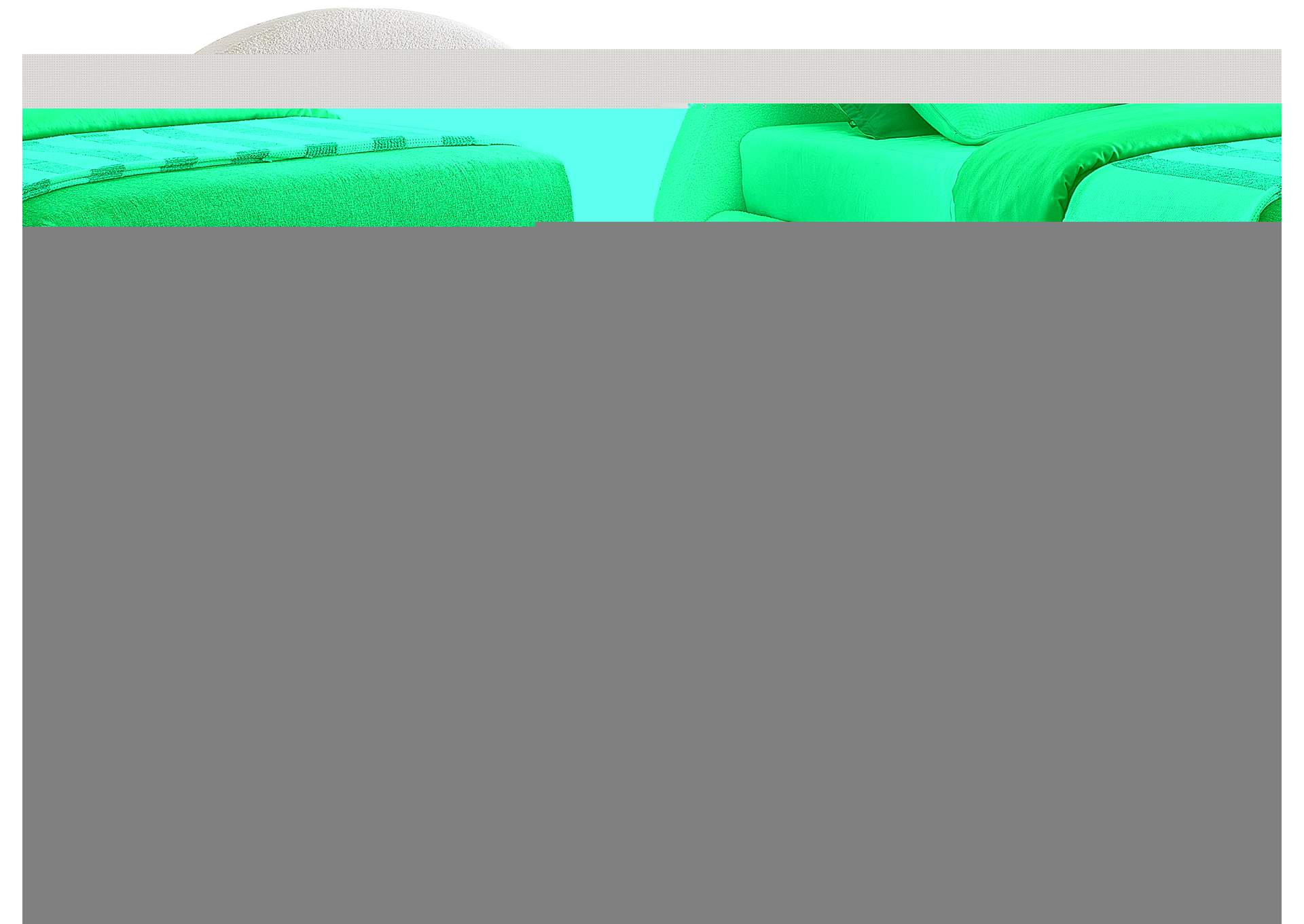Rudy Cream Teddy Fabric King Bed,Meridian Furniture