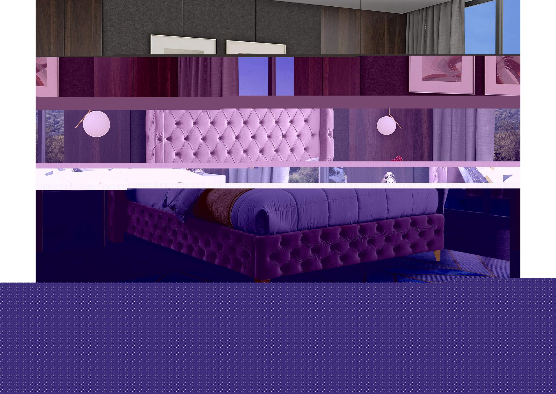 Savan Pink Velvet King Bed,Meridian Furniture